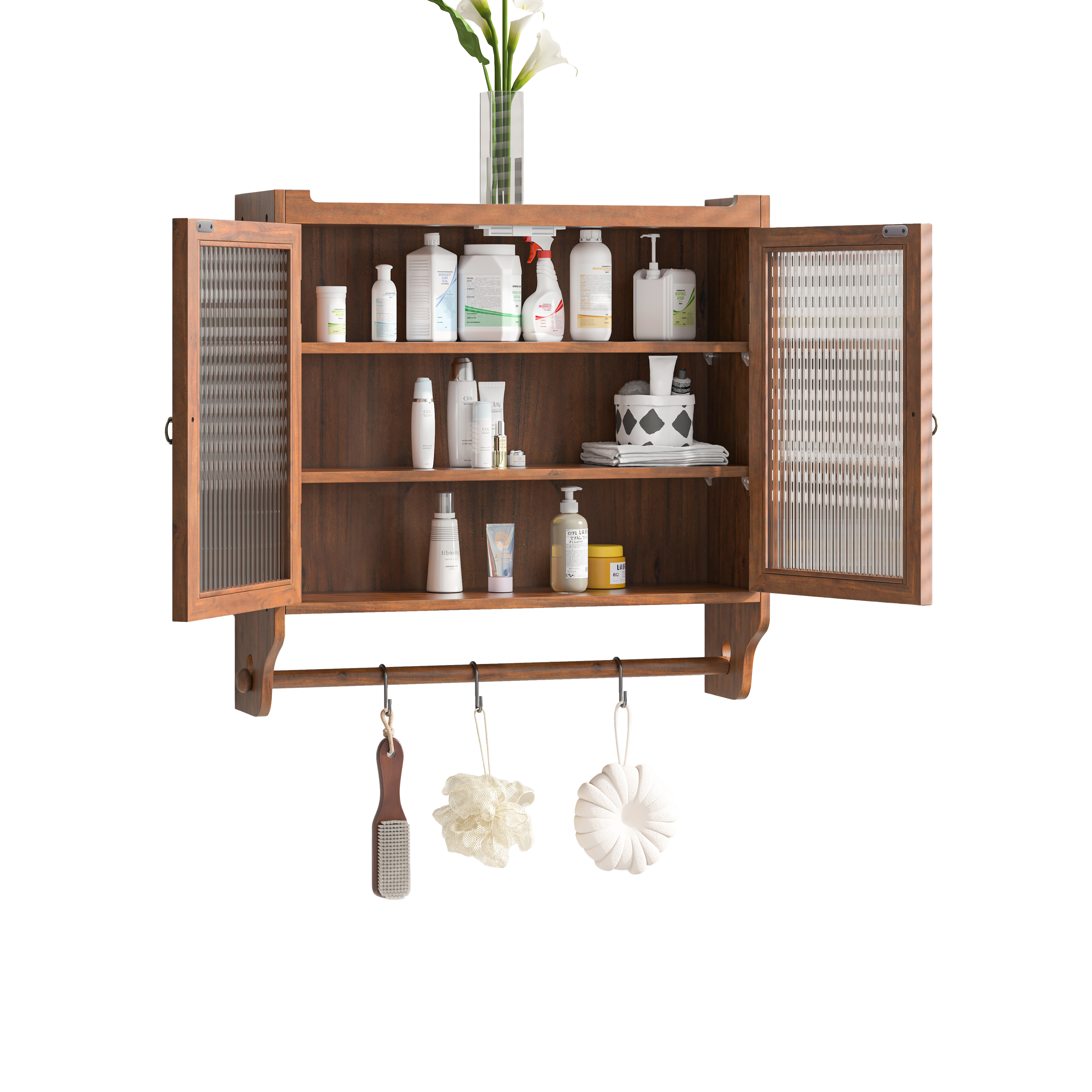 Détail du meuble de rangement