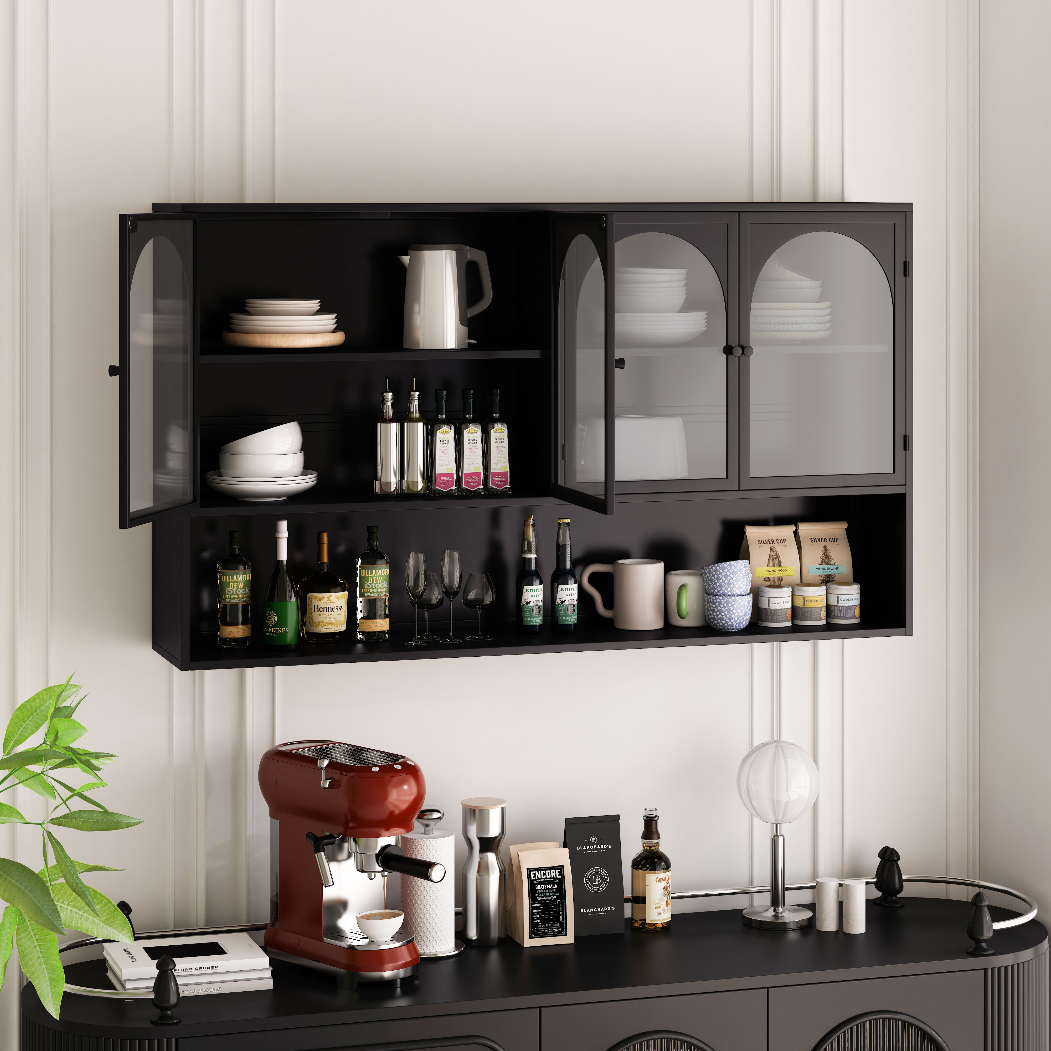Détail du meuble de rangement