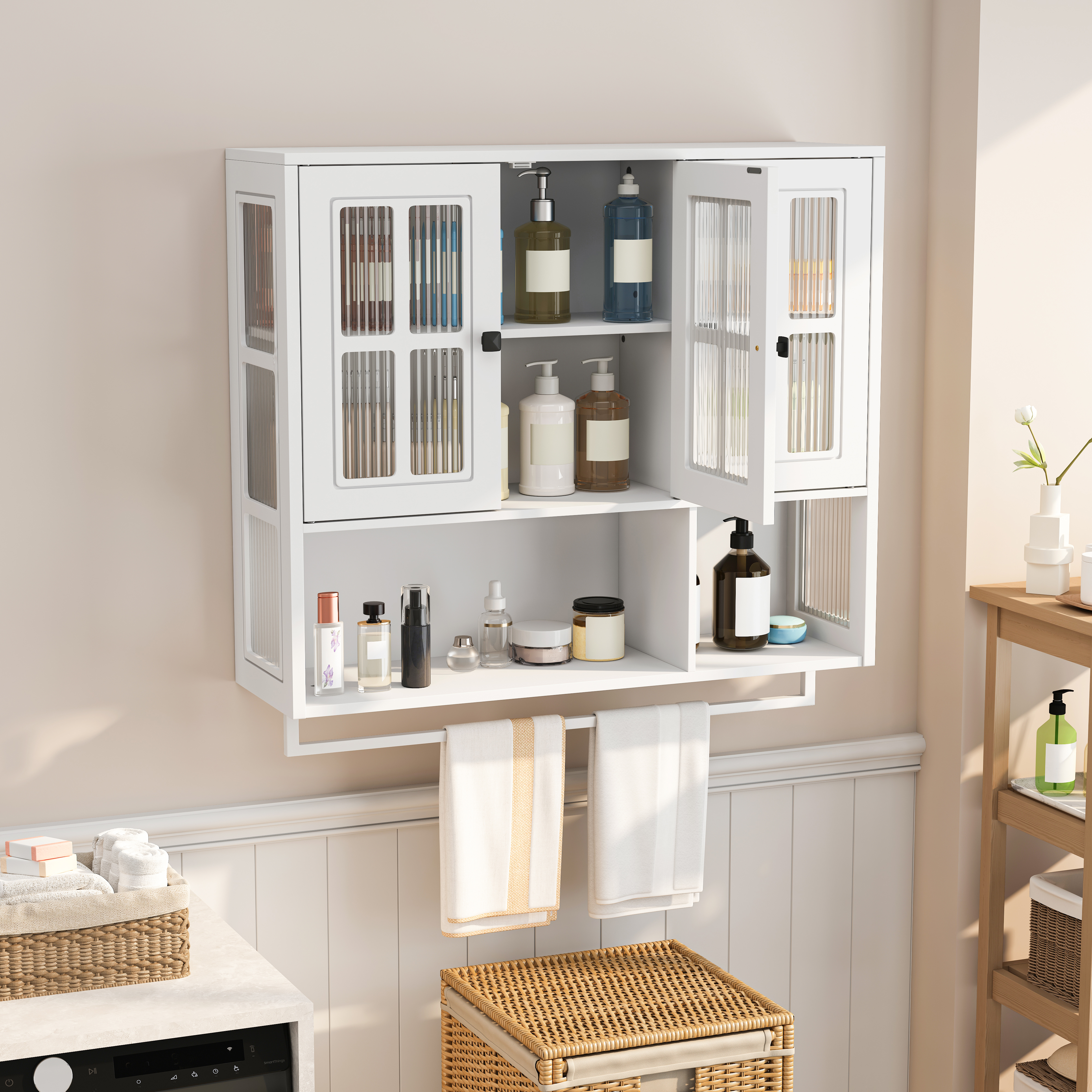 Détail du meuble de rangement