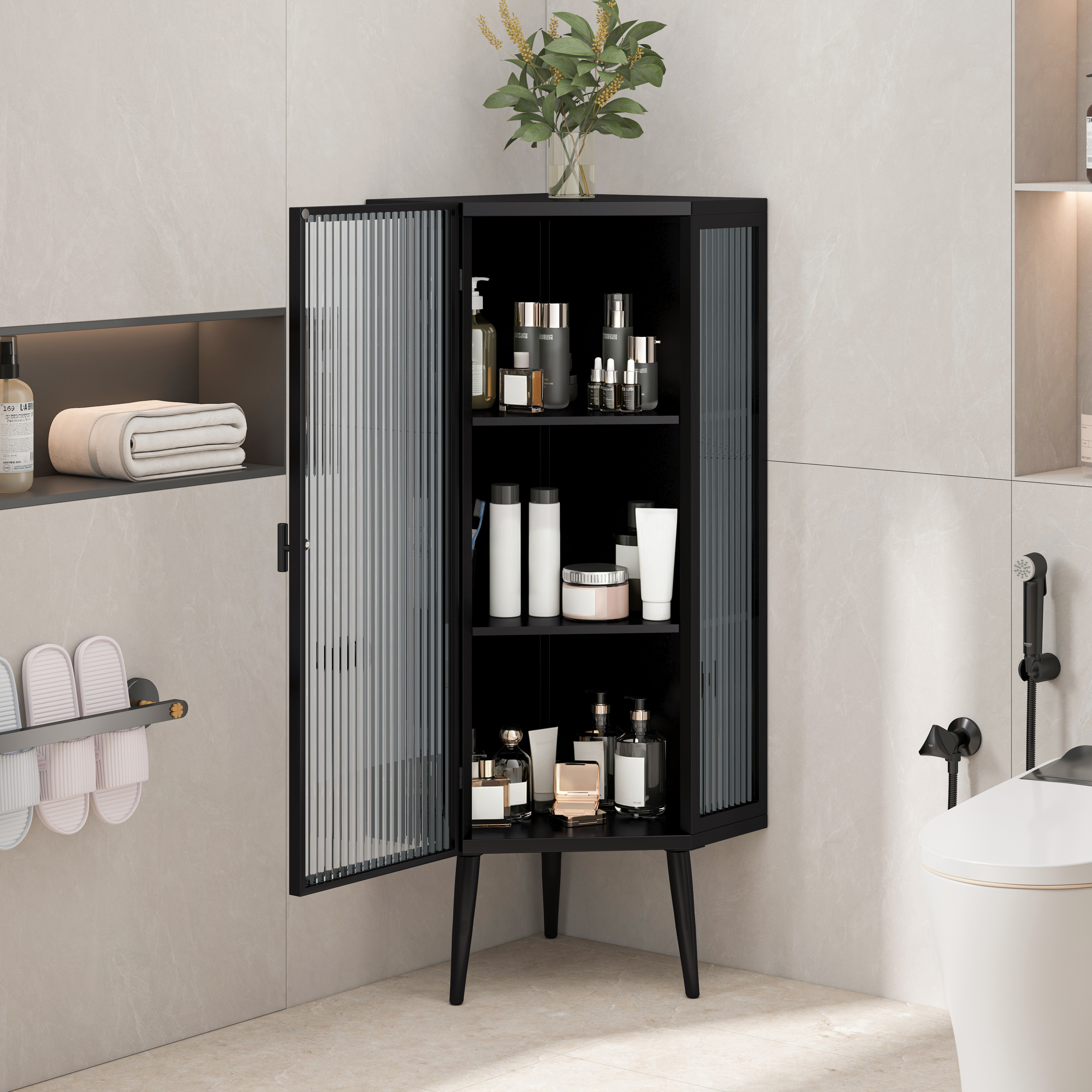 Détail du meuble de rangement