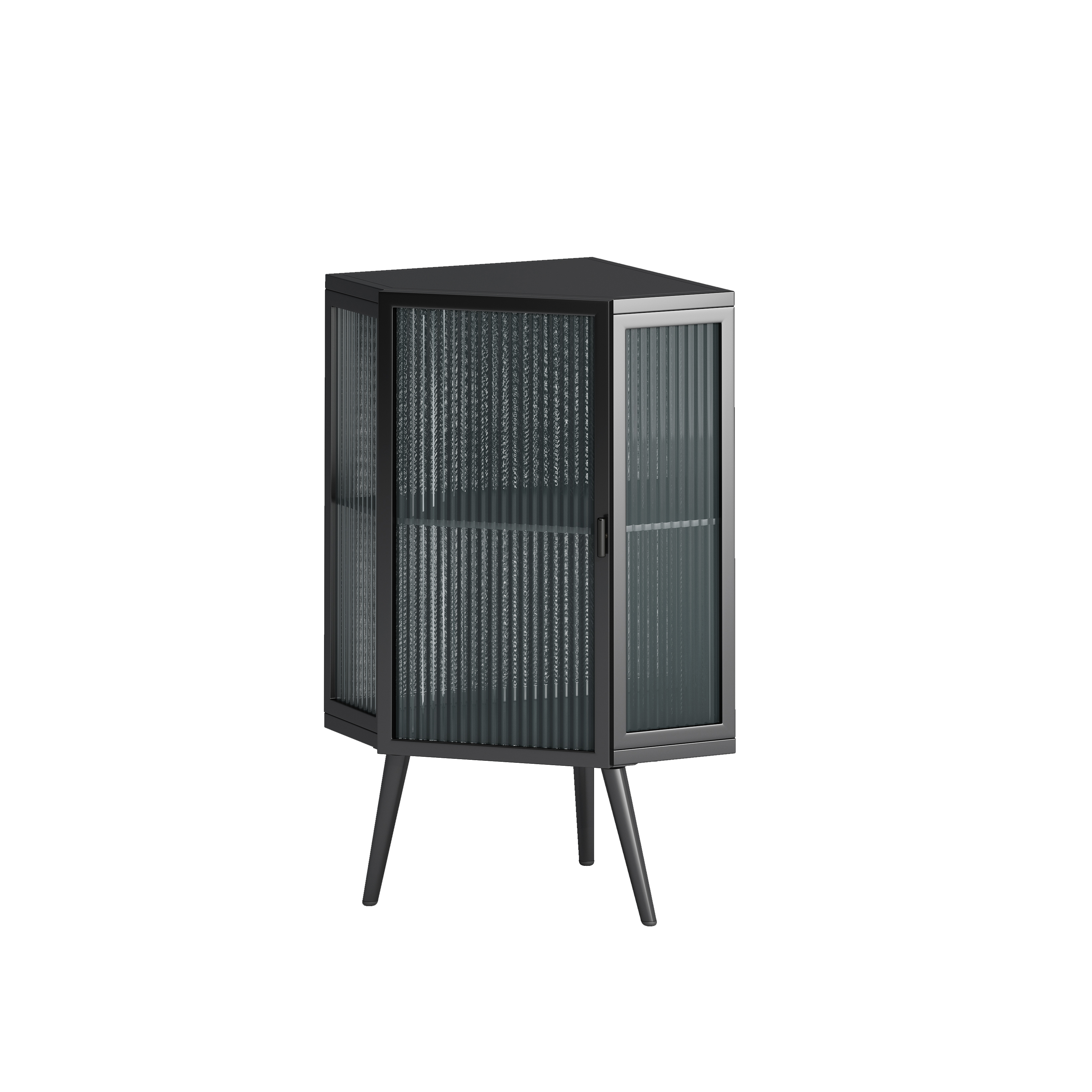 Meuble de rangement, 56 x 42,5 x 80 cm, métal, noir - vue 7
