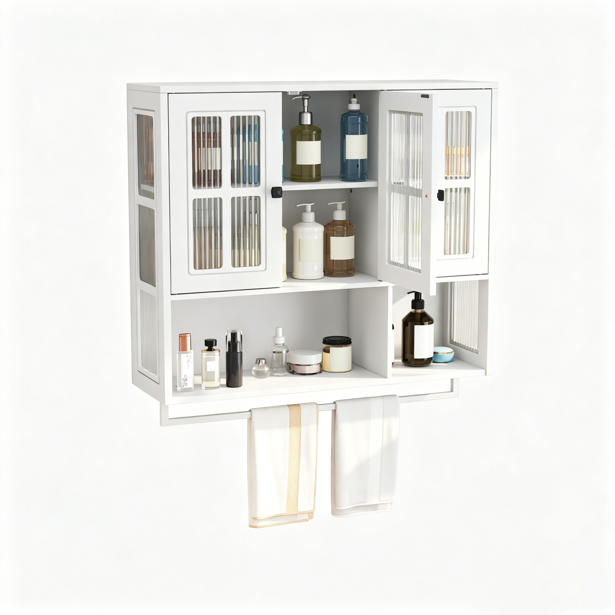 Détail du meuble de rangement