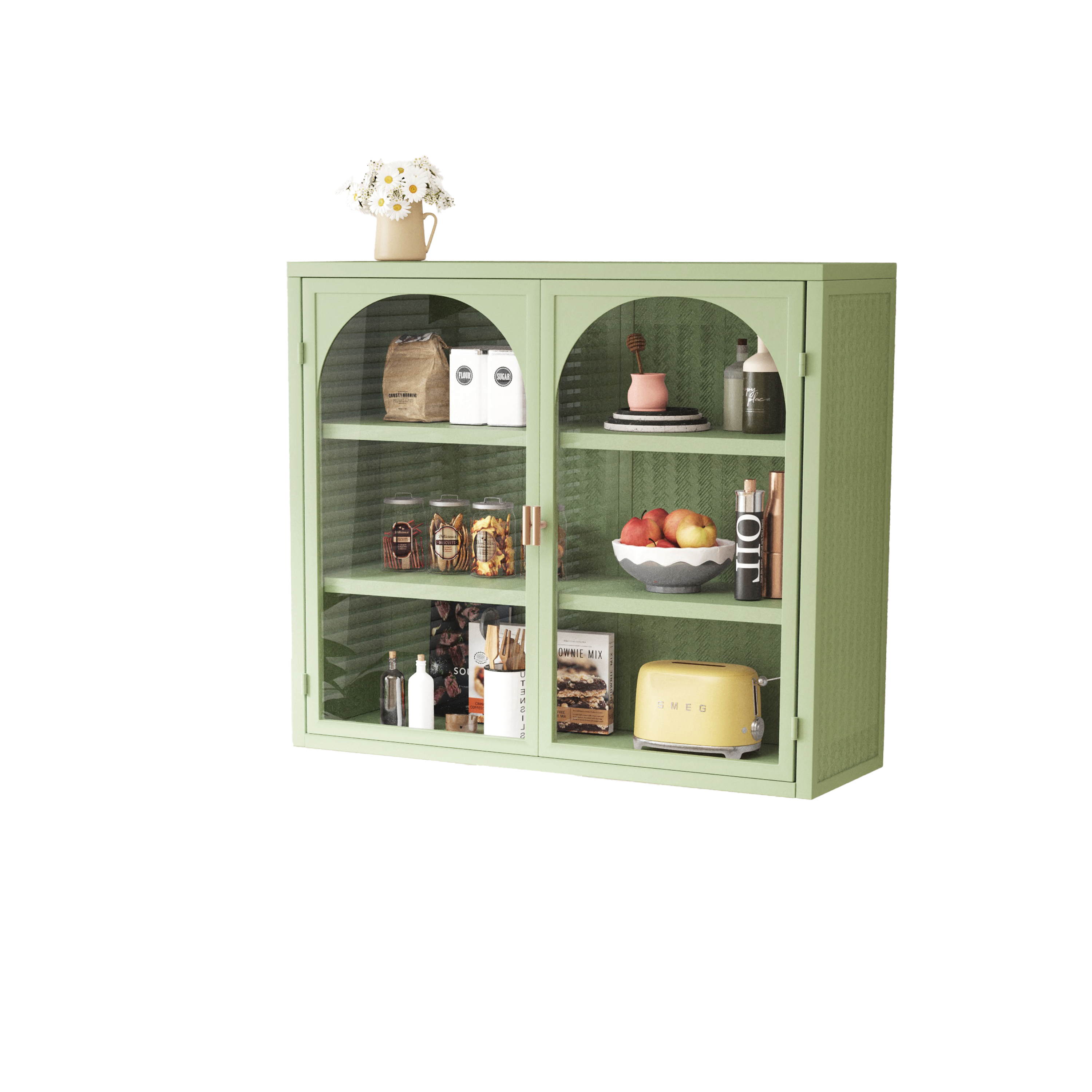 Détail du meuble de rangement