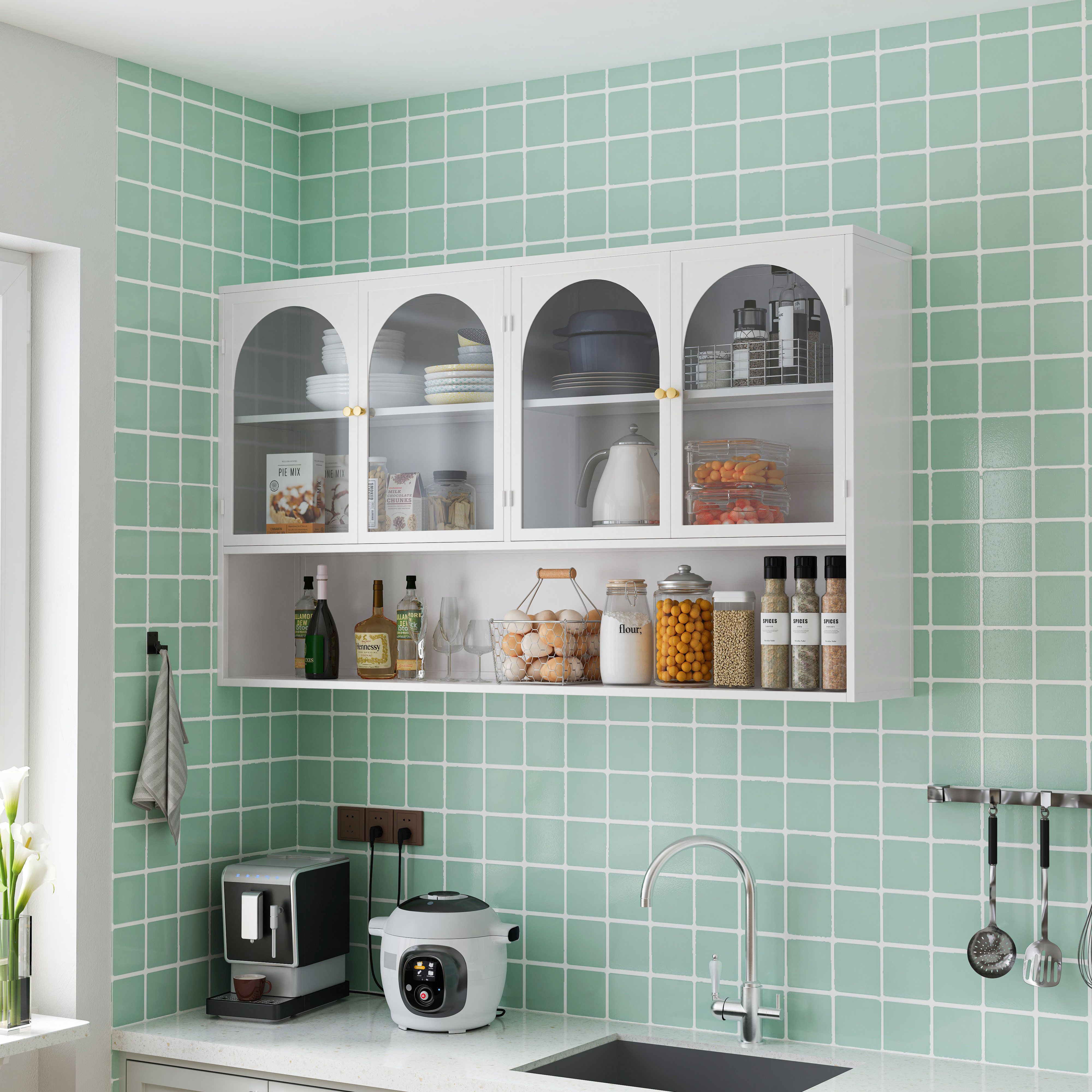 Détail du meuble de rangement