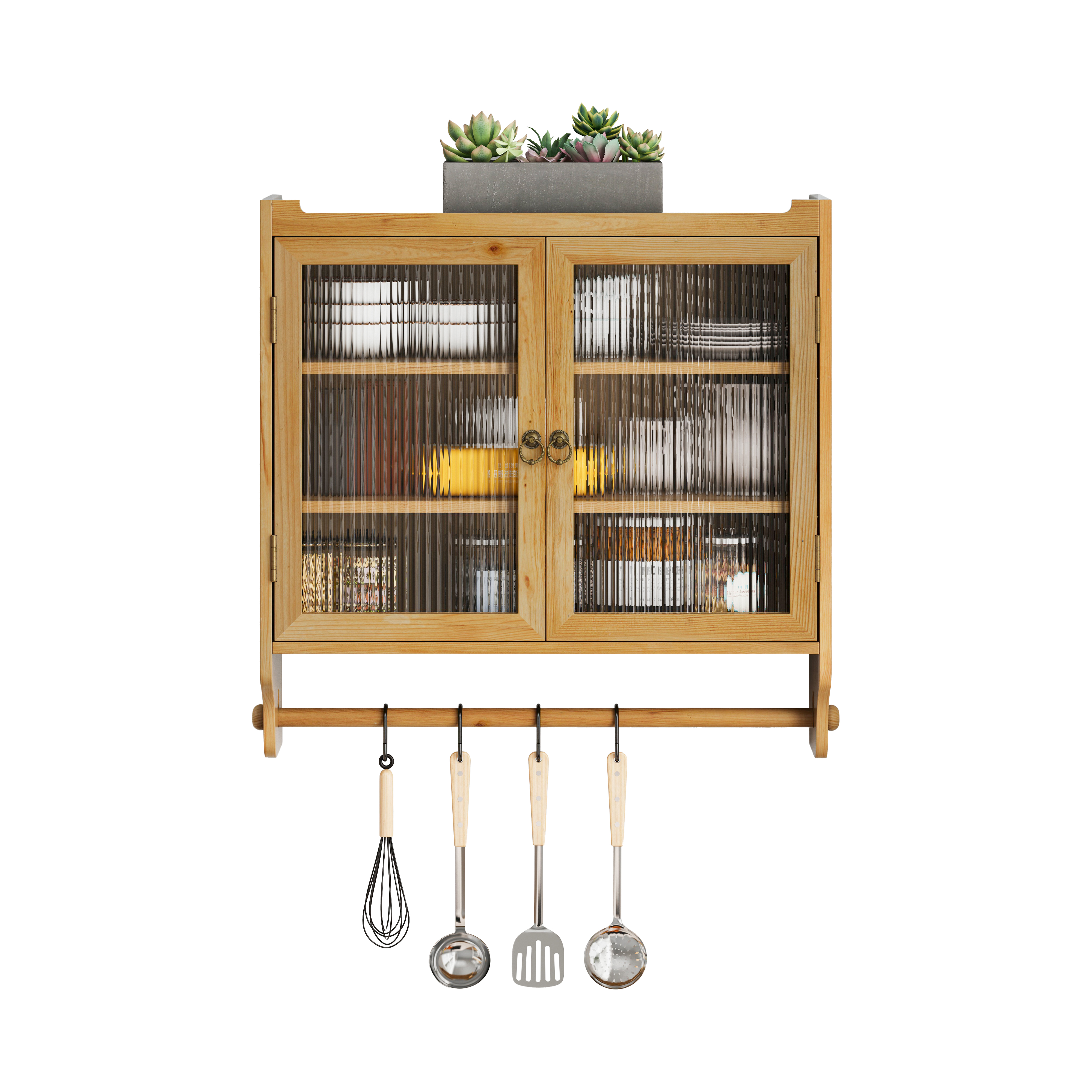 Détail du meuble de rangement
