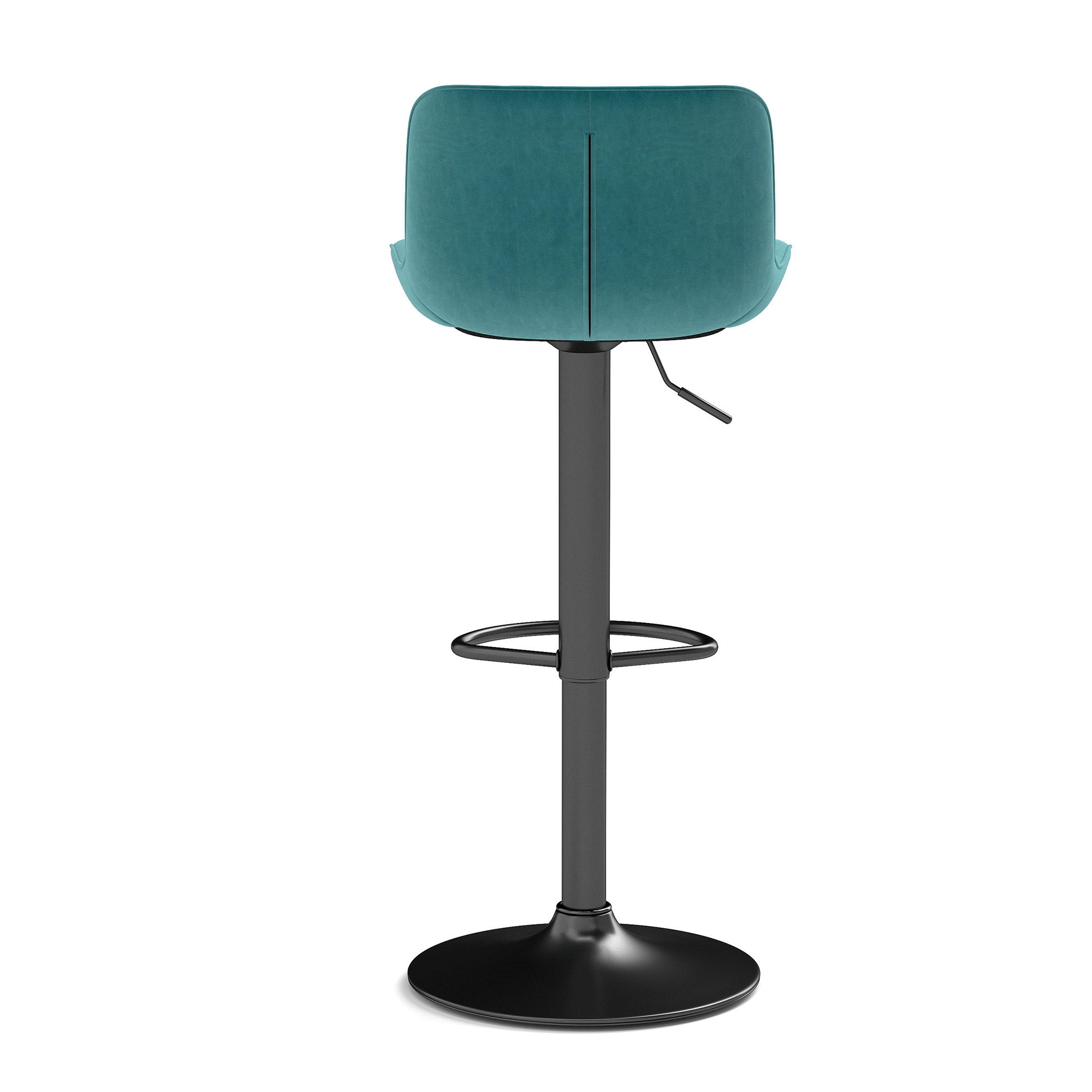 Chaise de salle à manger, lot de 4, rotation à 360°, hauteur réglable, 47 x 46 x 86 cm, velours et métal, bleu - vue 5