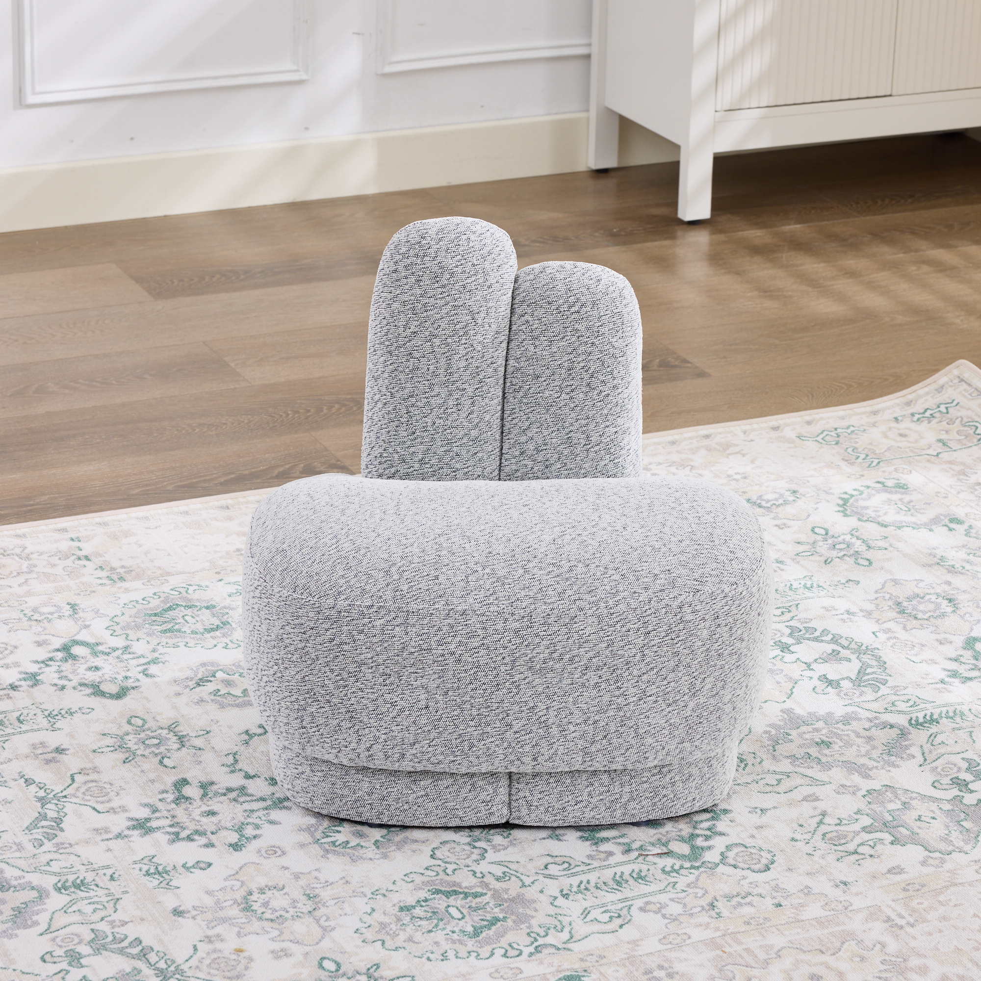 Kuscheliger Bunny-Ear- Stoff-Ottoman-fix gepolster