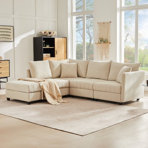 Canapé modulable avec pouf