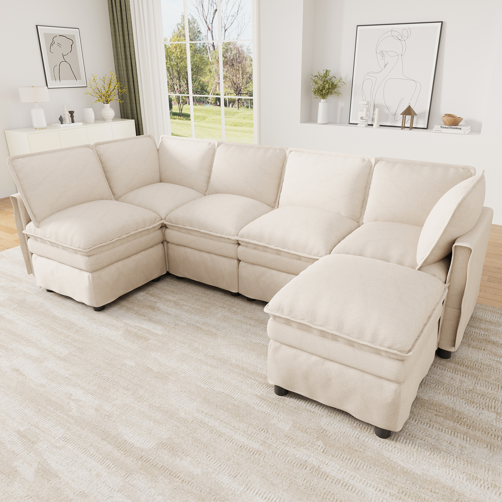 Vue complémentaire 4 du canapé beige
