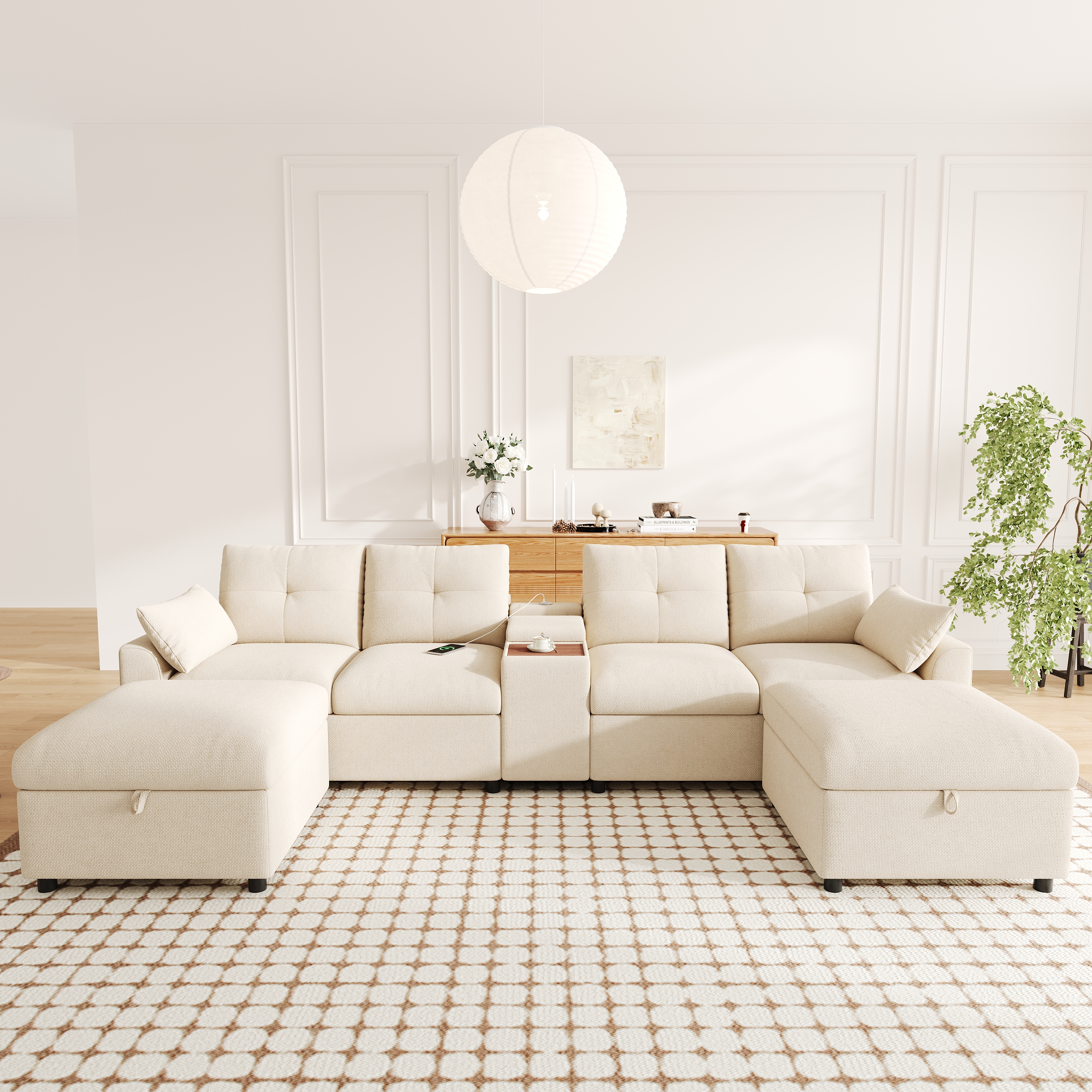 Vue complémentaire 1 du canapé beige