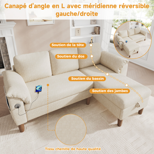 Assise avec ressorts ensachés