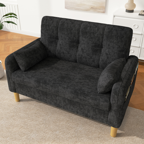 Canapé 2 places compact en chenille