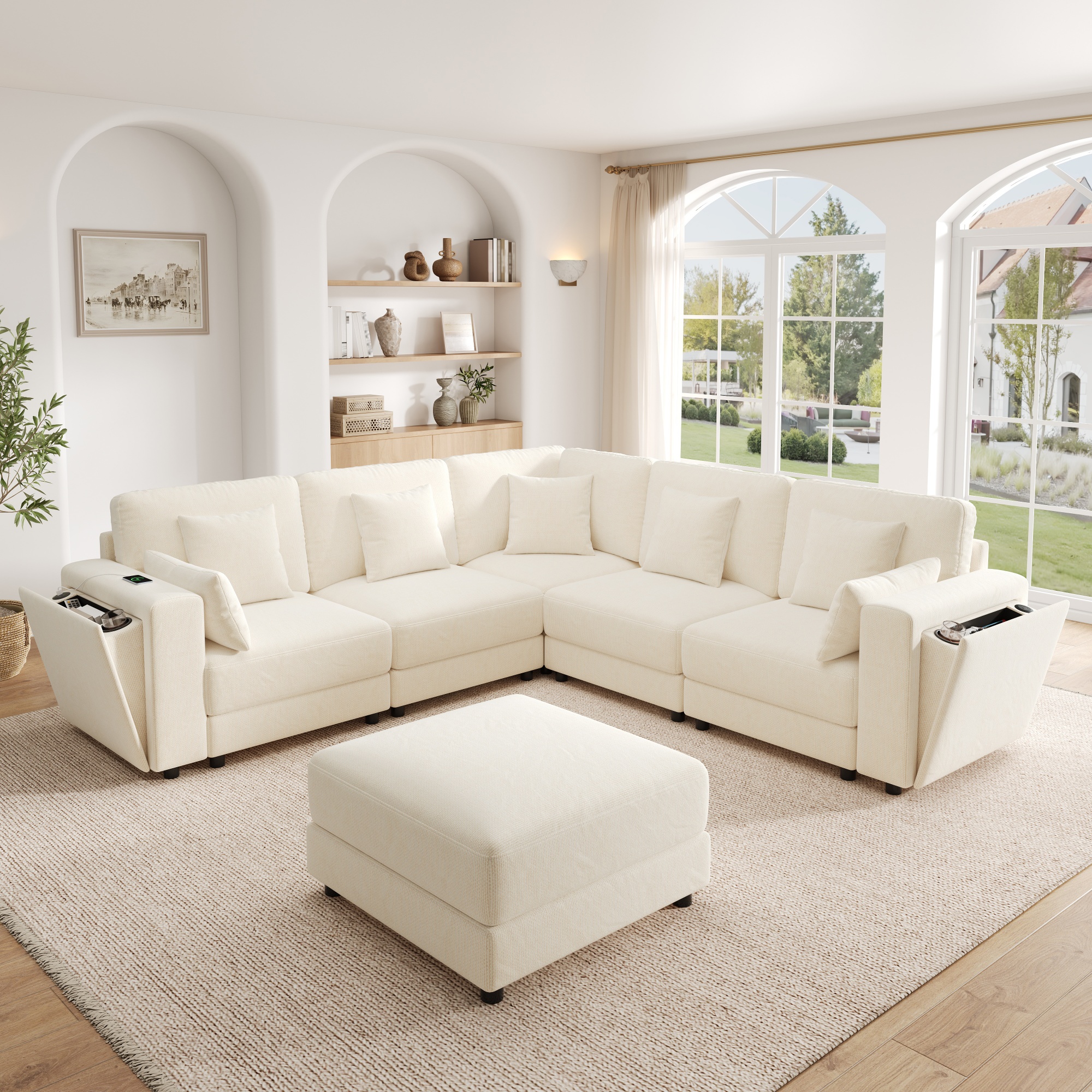 Vue complémentaire 1 du canapé beige