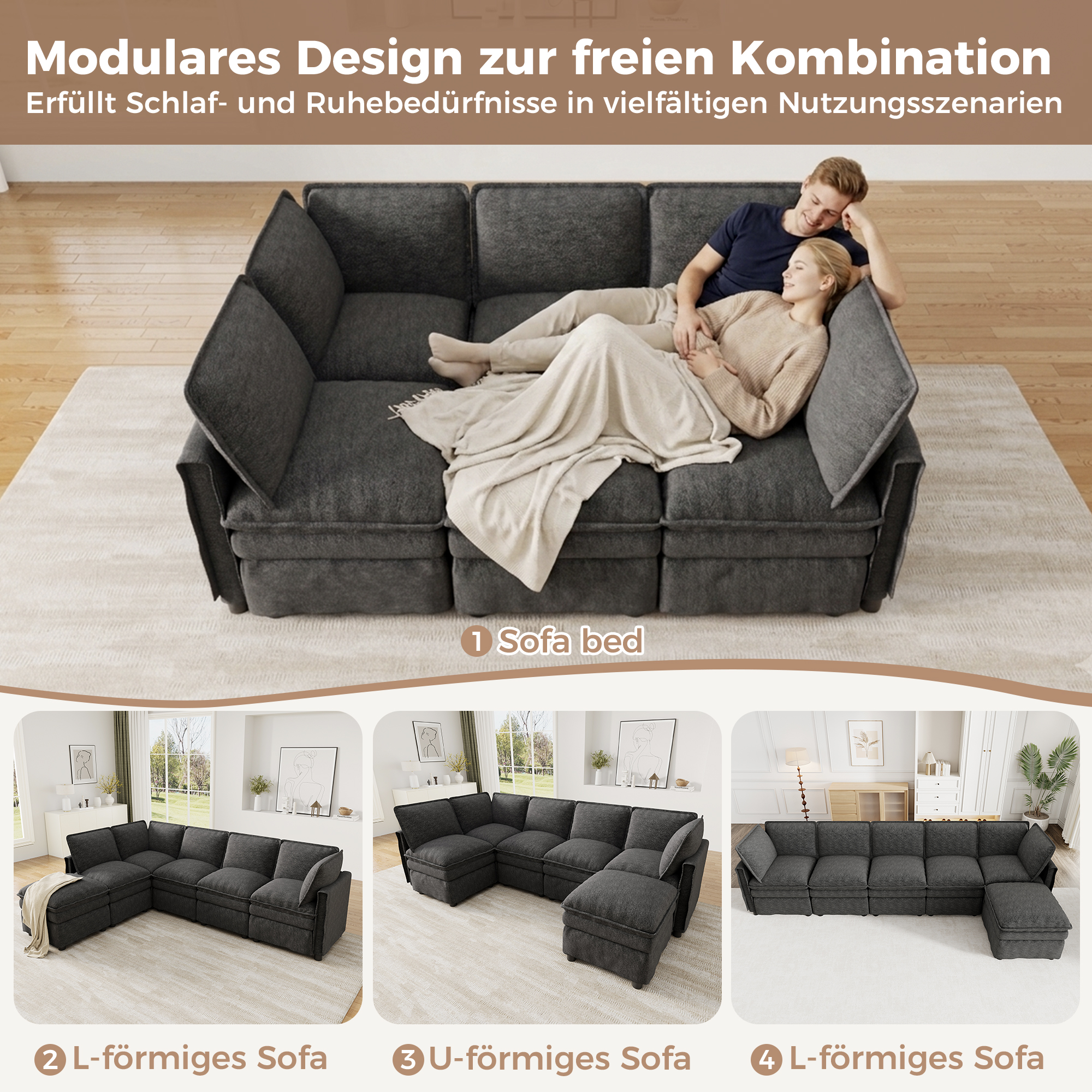 Présentation du canapé modulable