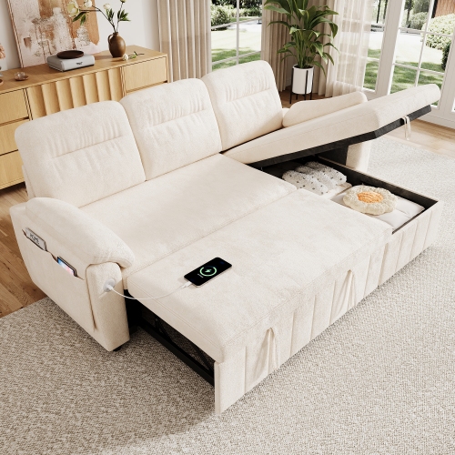 Rangement intégré dans la chaiselongue