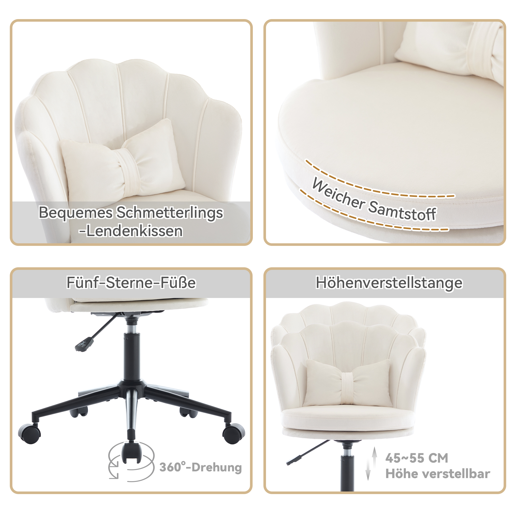 Dimensions du fauteuil de bureau