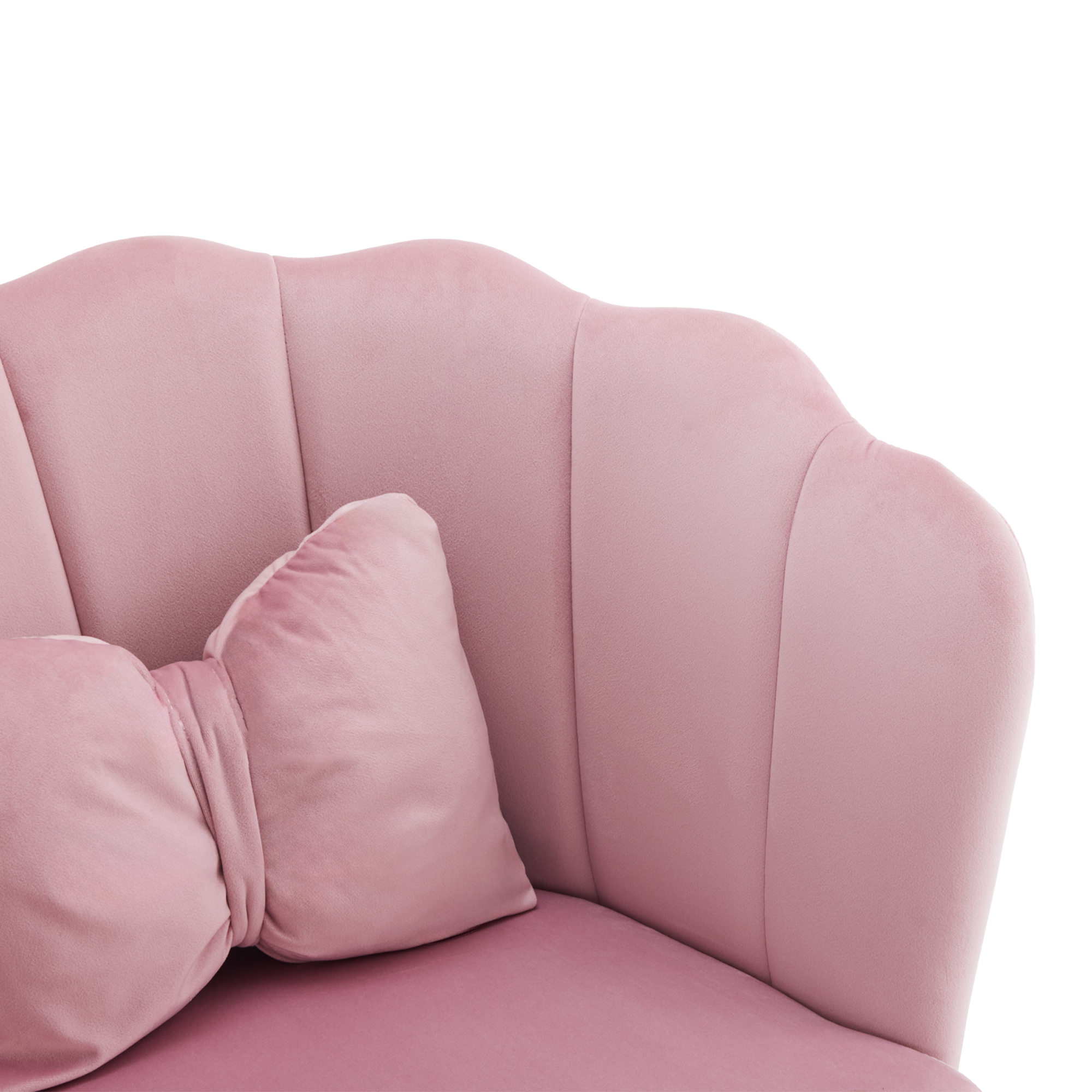 détail du design pétale et boucles décoratives