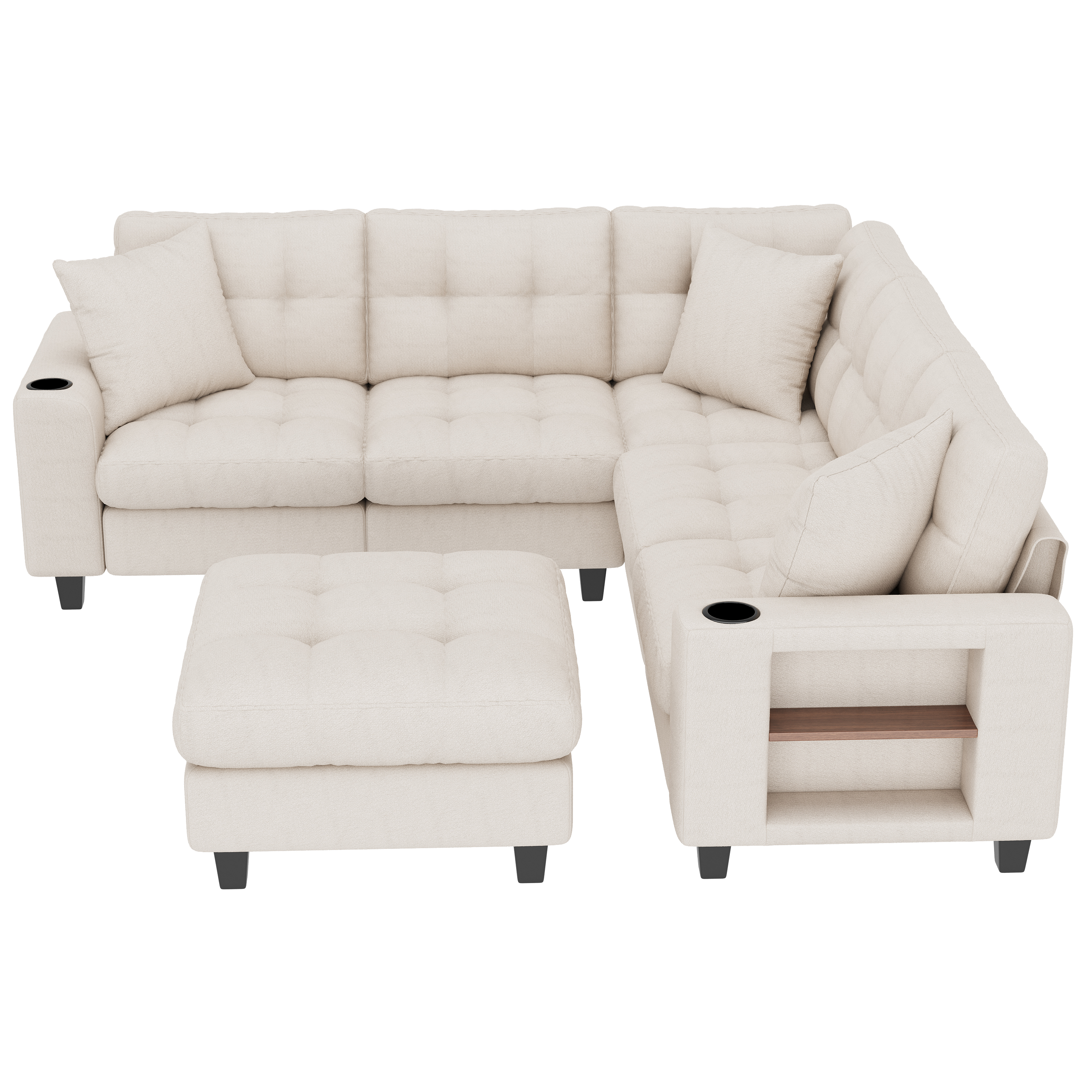 Vue complémentaire 4 du canapé beige