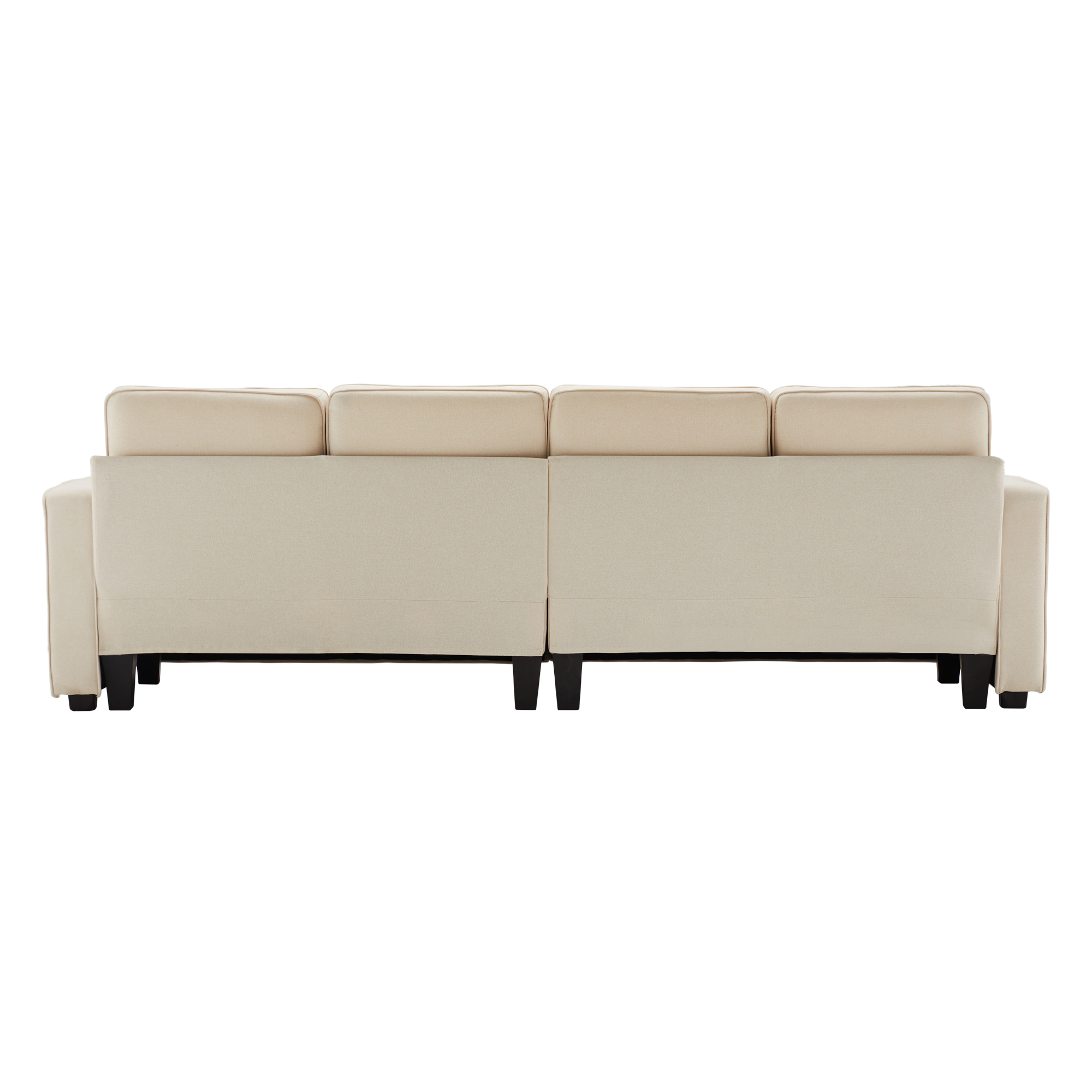 Canapé 4-5 places en tissu aspect lin, absorbant l'humidité, respirant, résistant, dossiers hauts avec grands coussins, pour salon, pour famille et amis, atmosphère chaleureuse et intime, usage quotidien durable - image 6