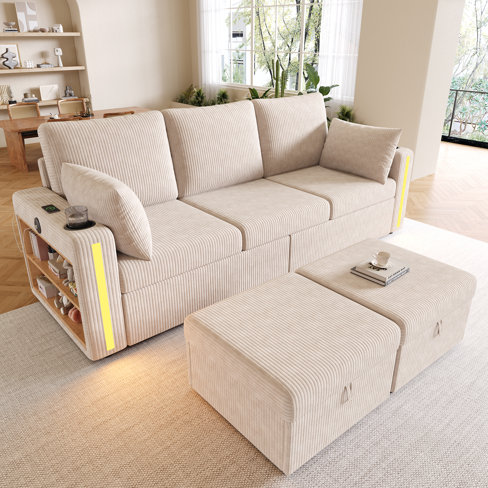 Vue complémentaire 3 du canapé beige