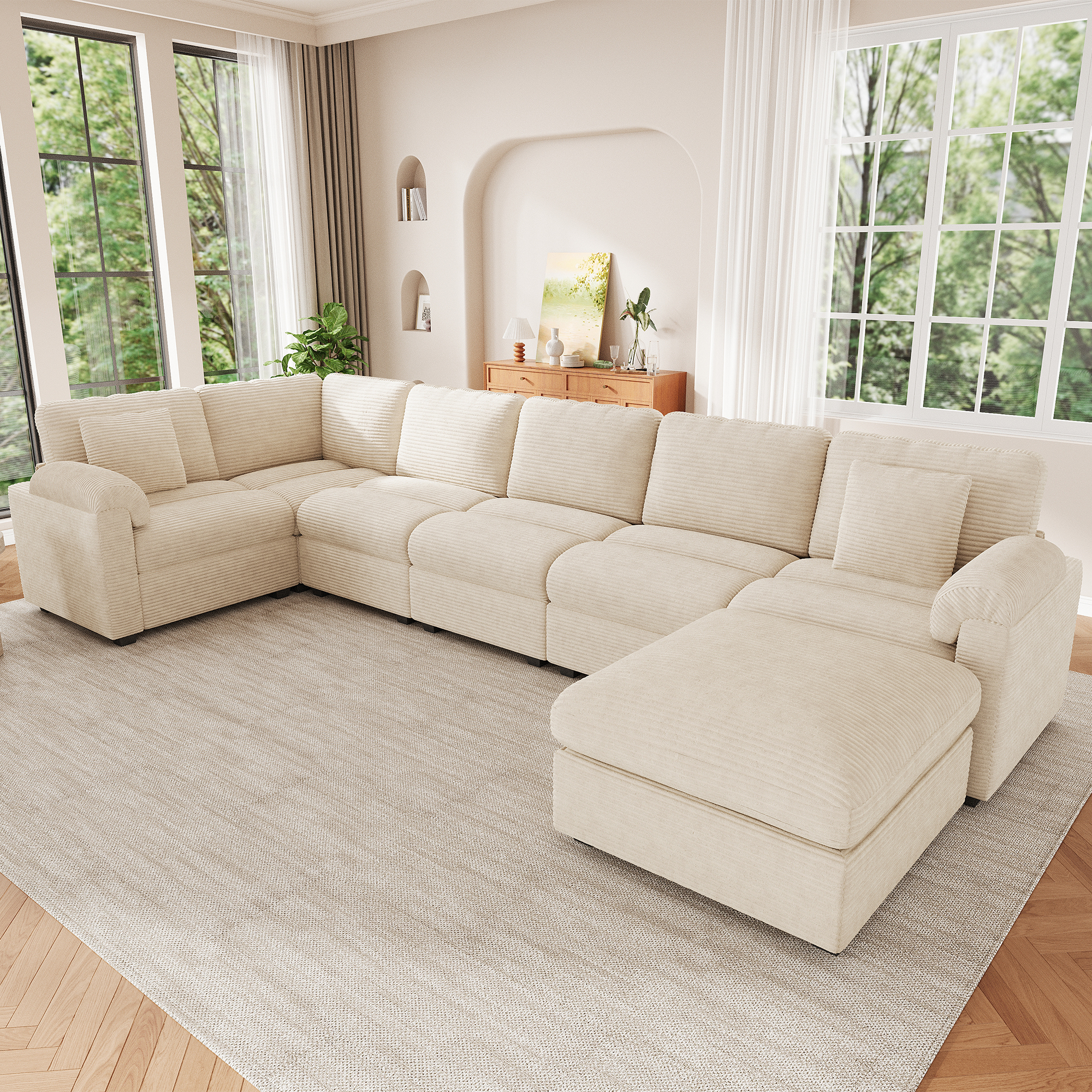 Vue complémentaire 2 du canapé beige