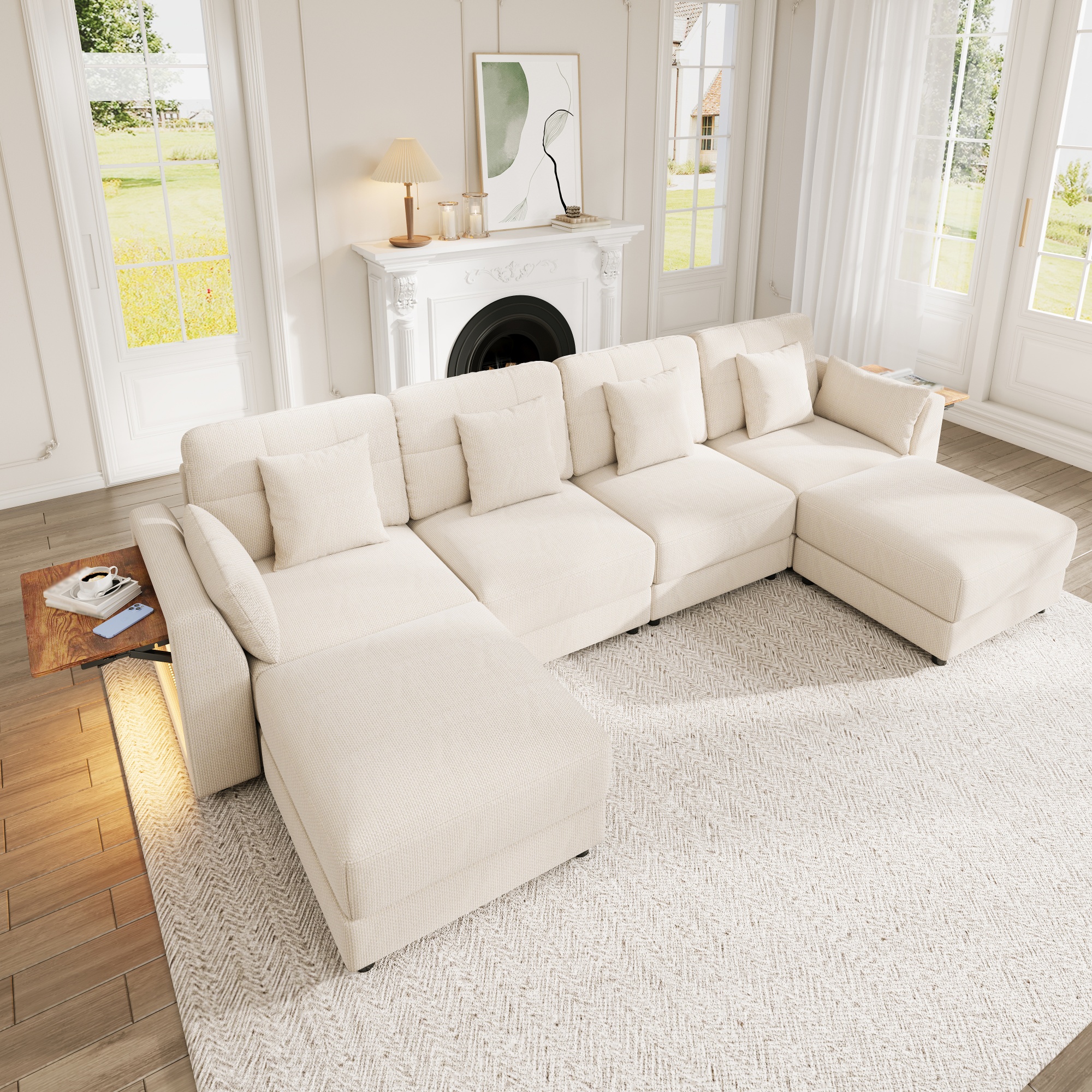 Vue complémentaire 2 du canapé beige