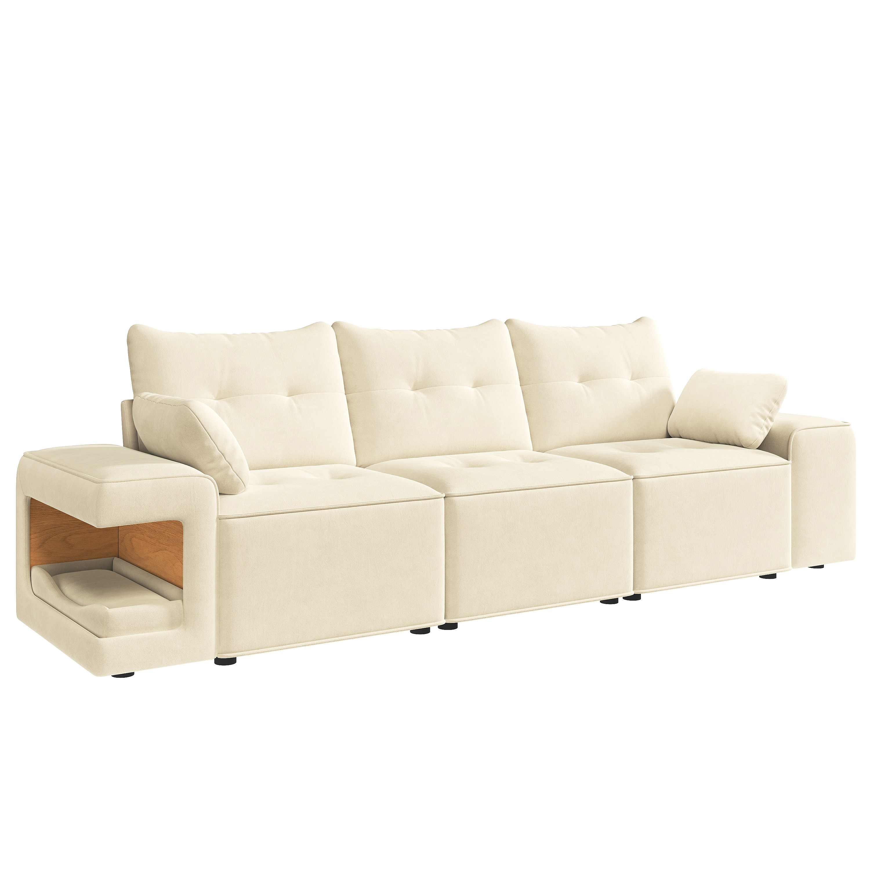 Design canapé nuage beige moderne cosy