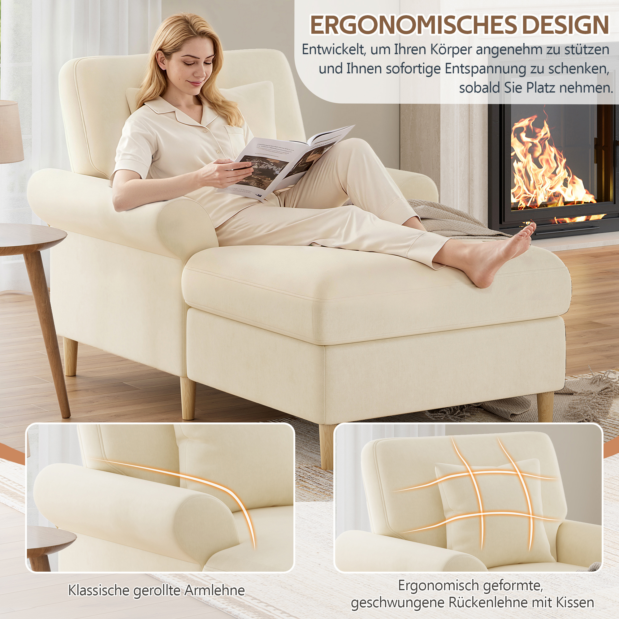Détail du fauteuil convertible