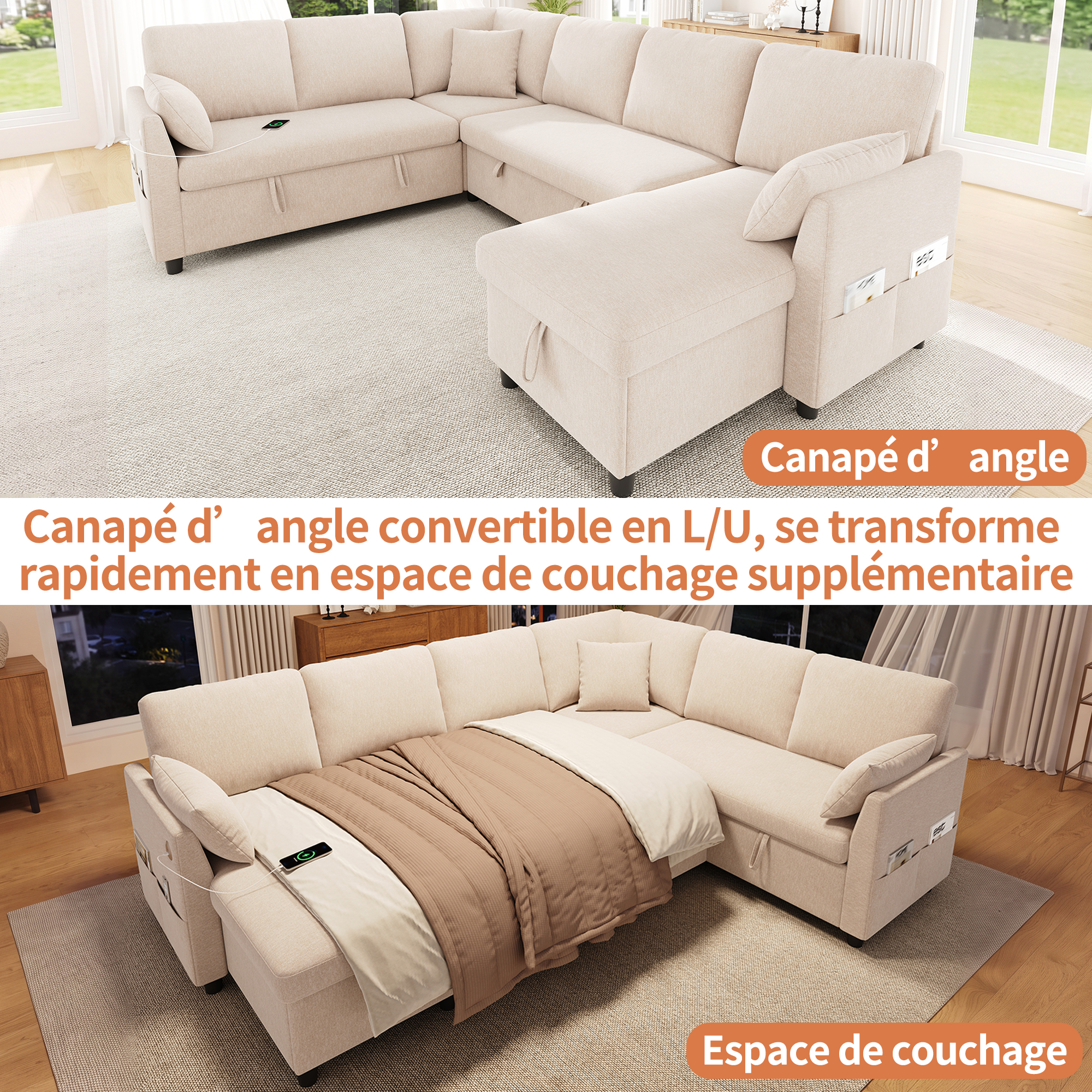 Caractéristiques du canapé panoramique convertible