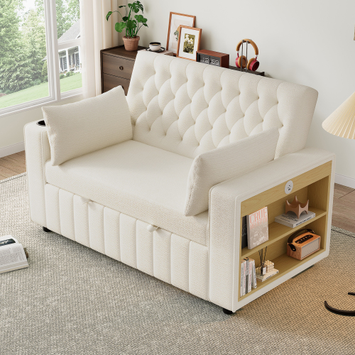 Canapé convertible en chenille