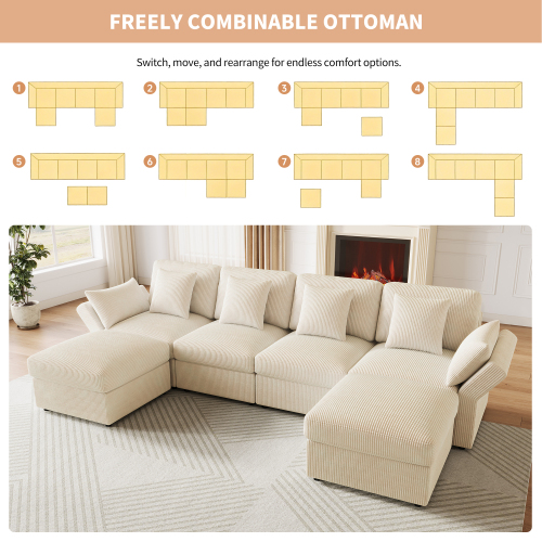 Détails du canapé modulable