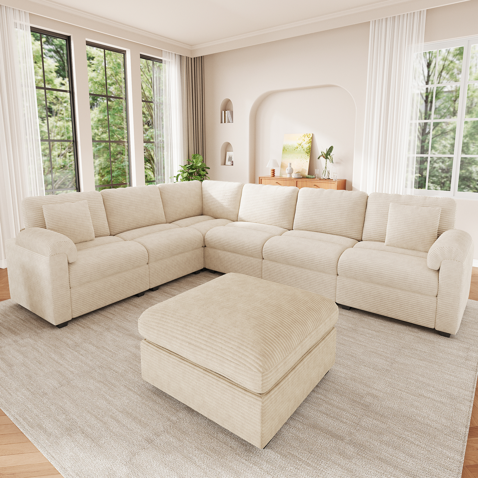 Vue complémentaire 1 du canapé beige