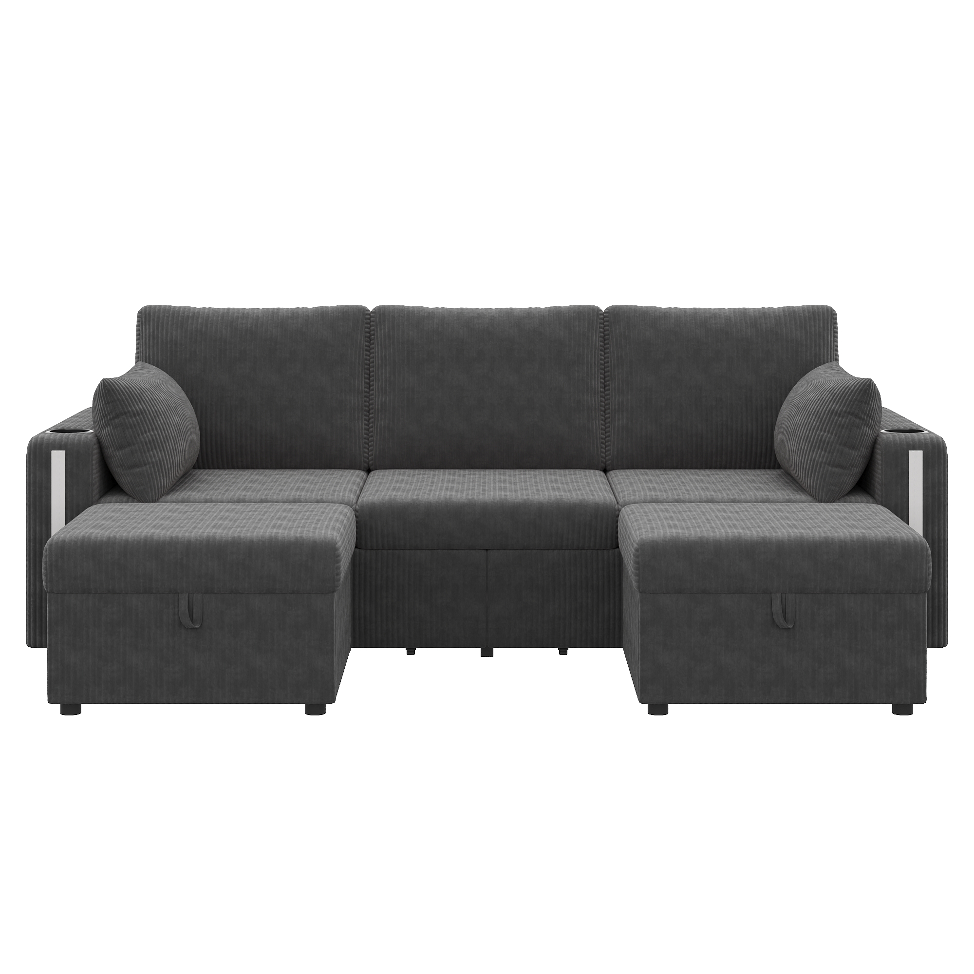 Vue complémentaire 4 du canapé gris