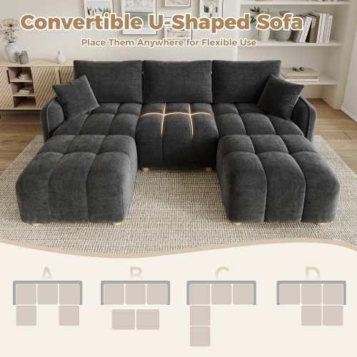Canapé modulable spacieux