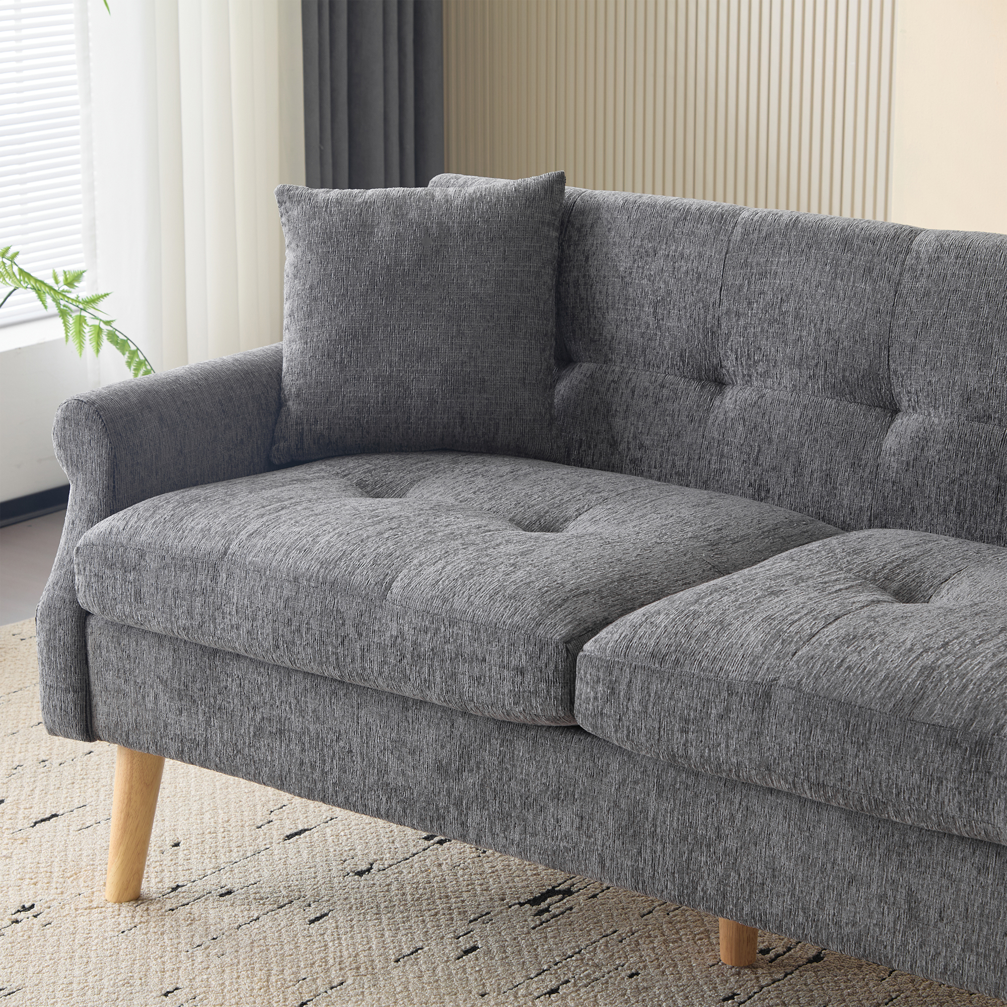 Canapé convertible gris vue 5