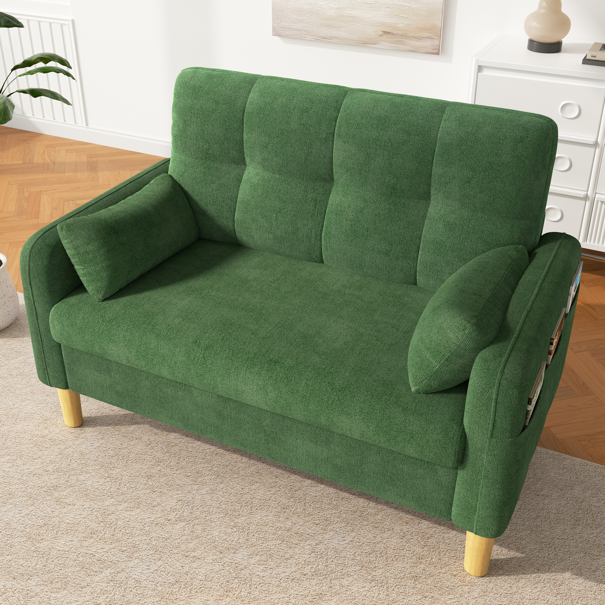 Modernes Zweisitzer Sofa mit dicken weichen Polste