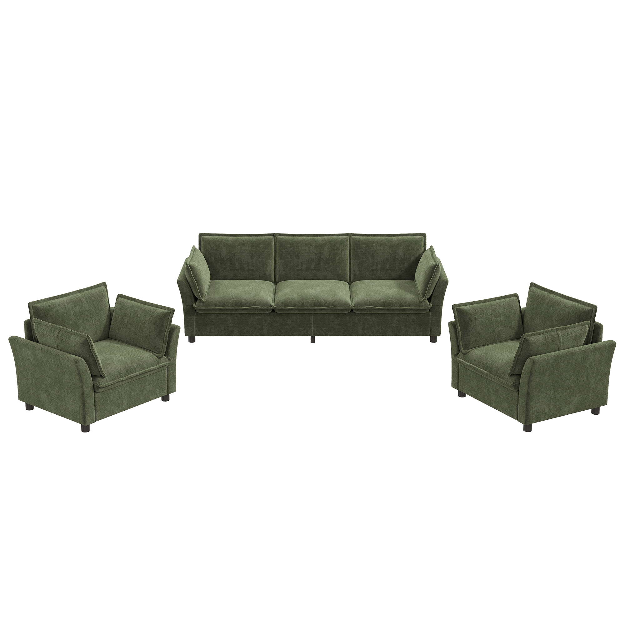 Vue complémentaire 3 du canapé vert