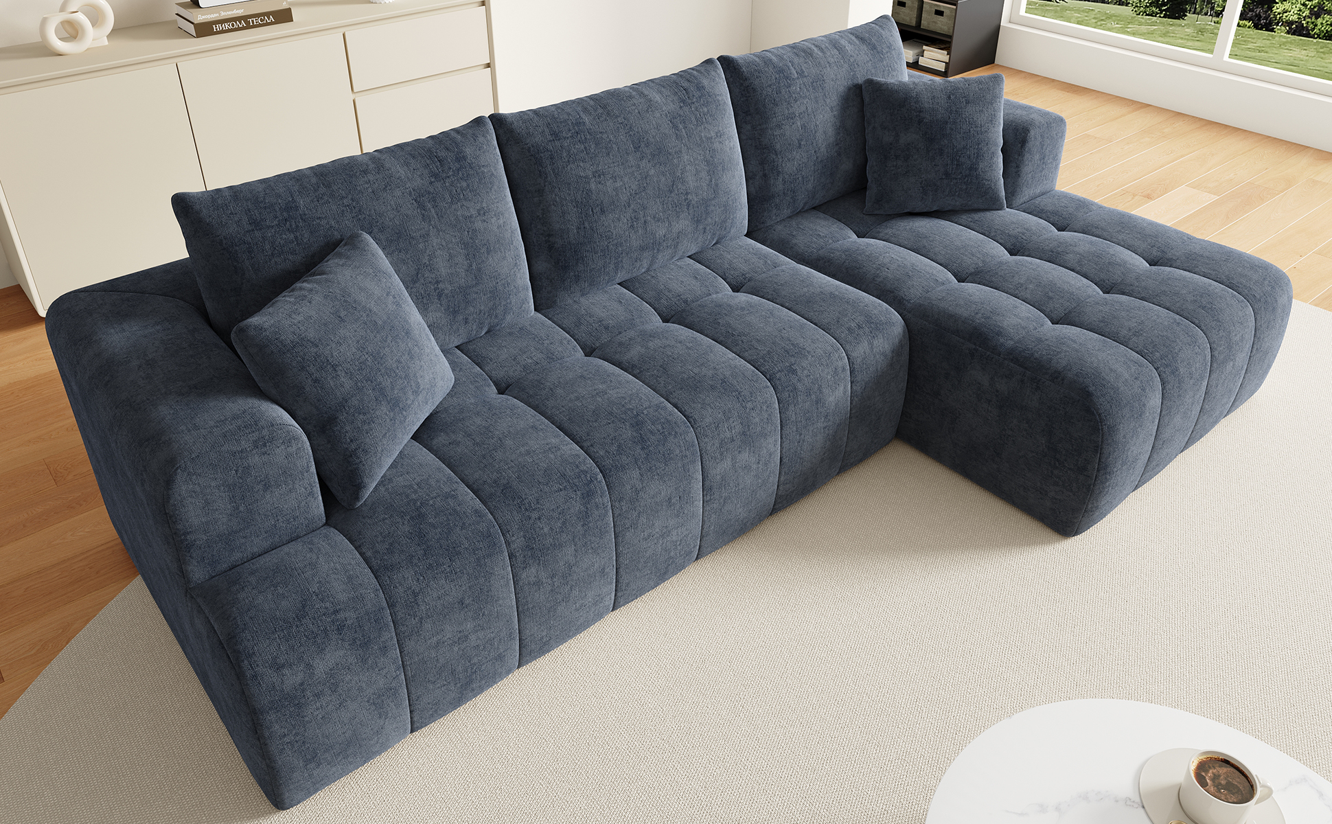Modulares L-förmiges Ecksofa ohne Gestell, Cloud-S