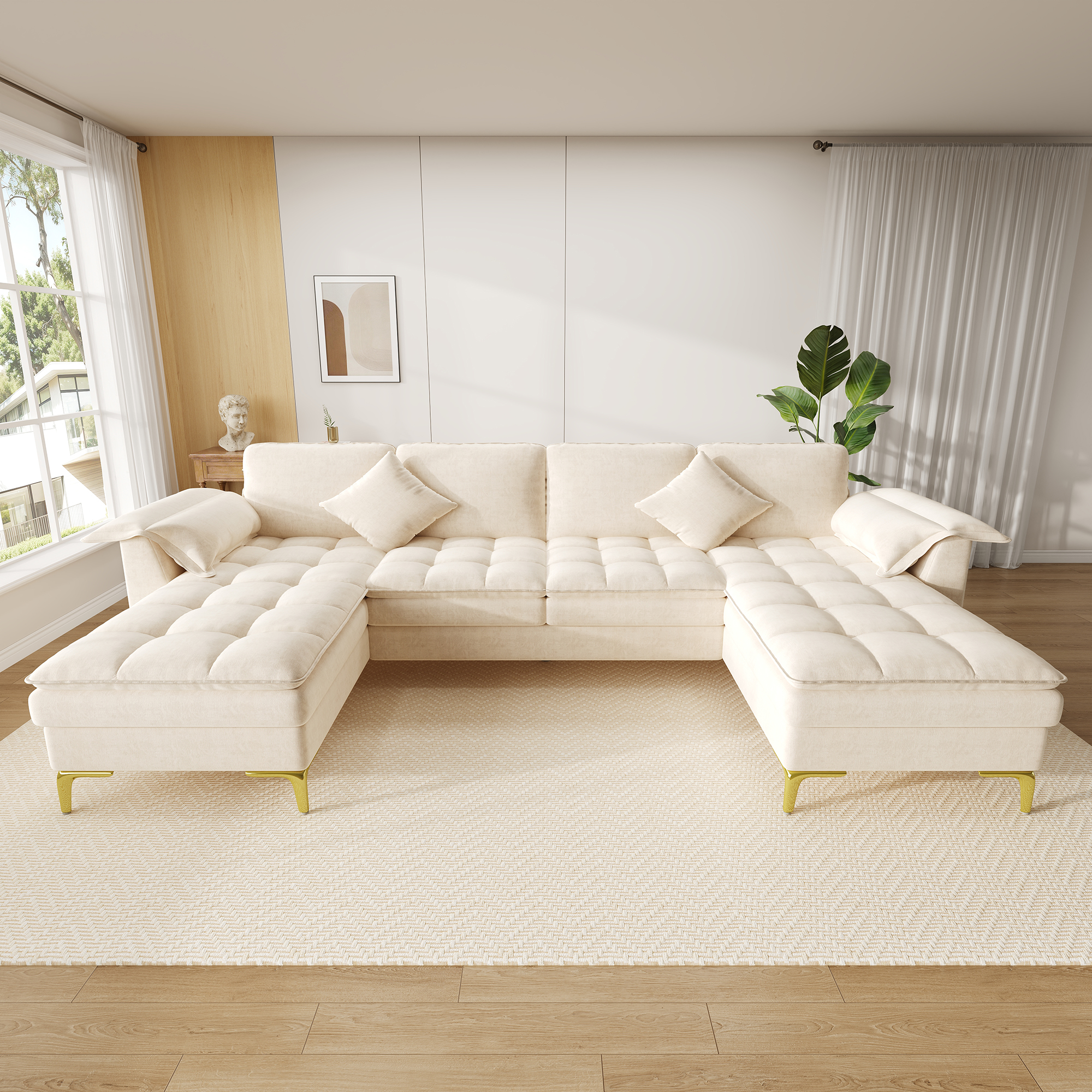 Vue complémentaire 2 du canapé beige
