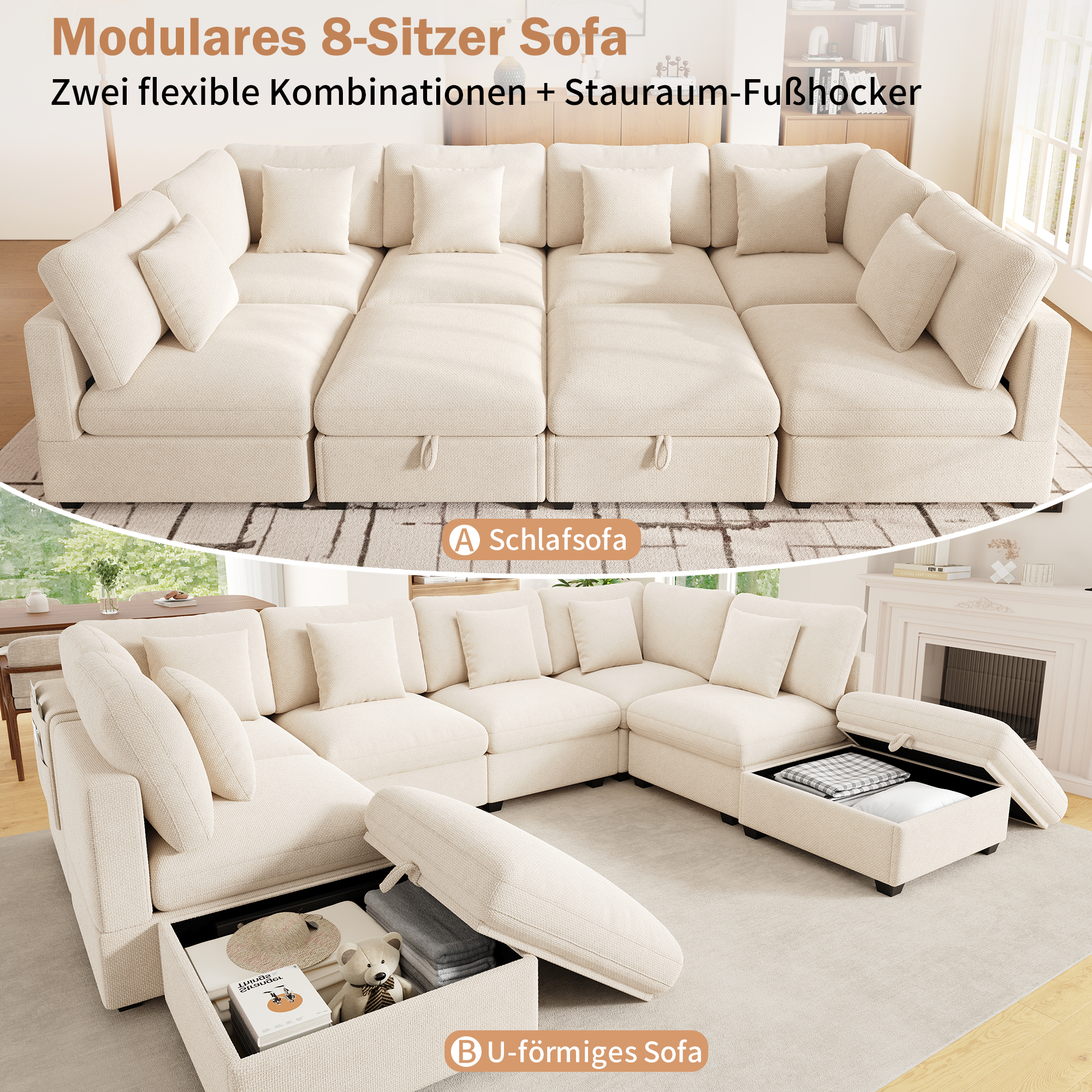 Vue complémentaire 4 du canapé beige