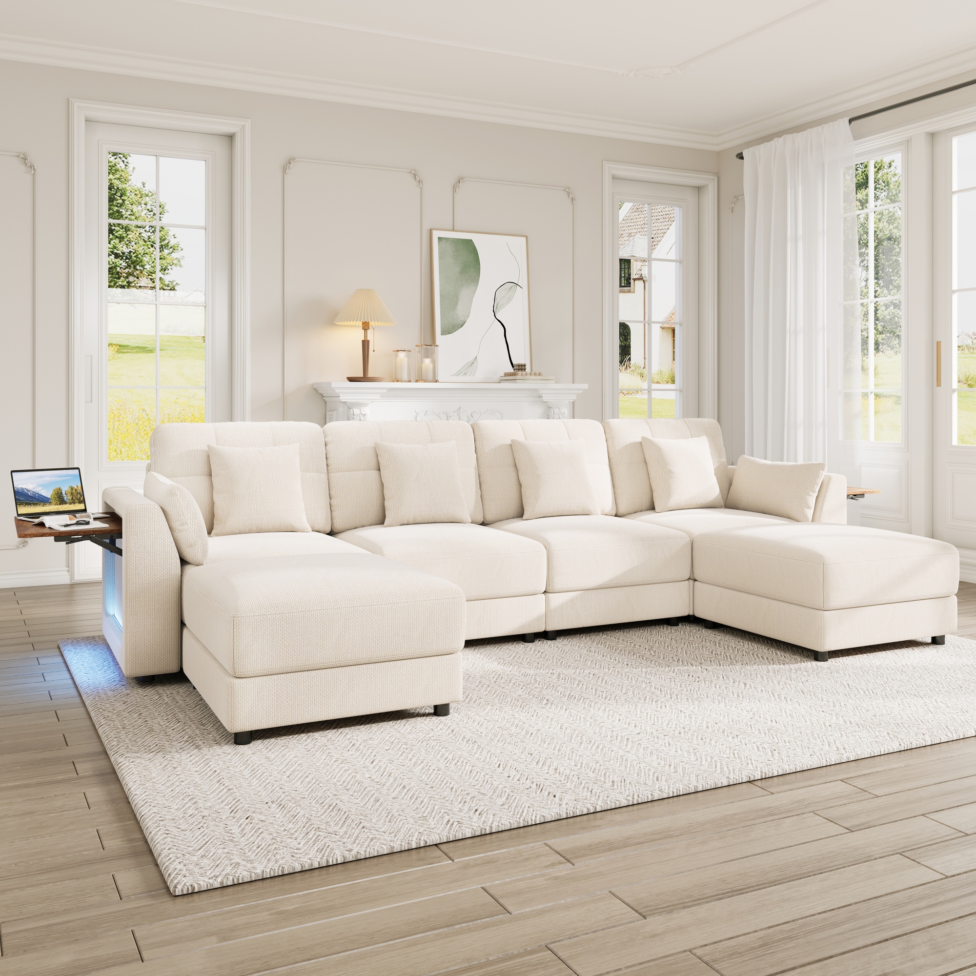 Vue complémentaire 3 du canapé beige