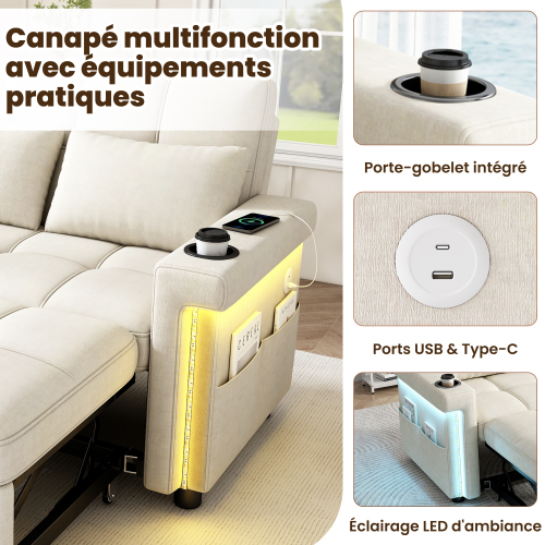 USB USB-C et rangements