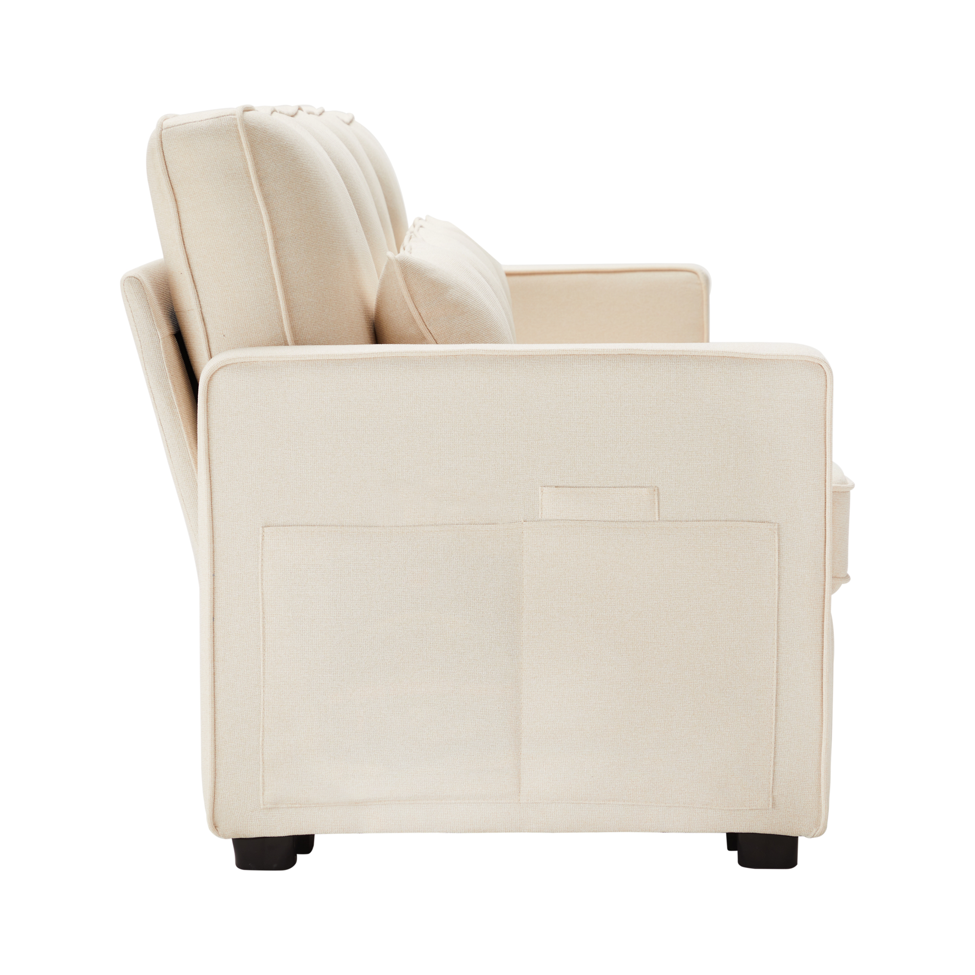 Canapé 4-5 places en tissu aspect lin, absorbant l'humidité, respirant, résistant, dossiers hauts avec grands coussins, pour salon, pour famille et amis, atmosphère chaleureuse et intime, usage quotidien durable - image 9