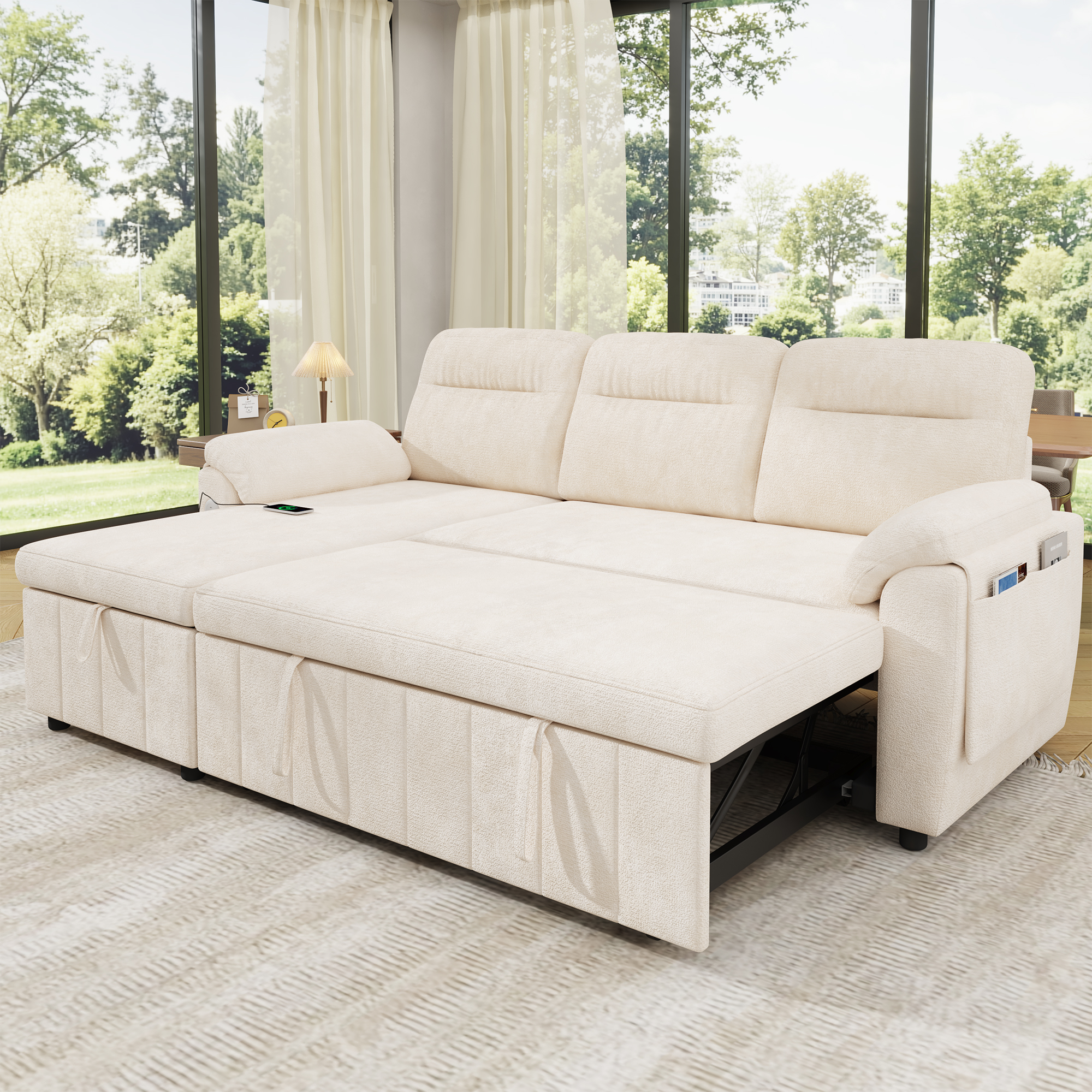Vue complémentaire 2 du canapé beige