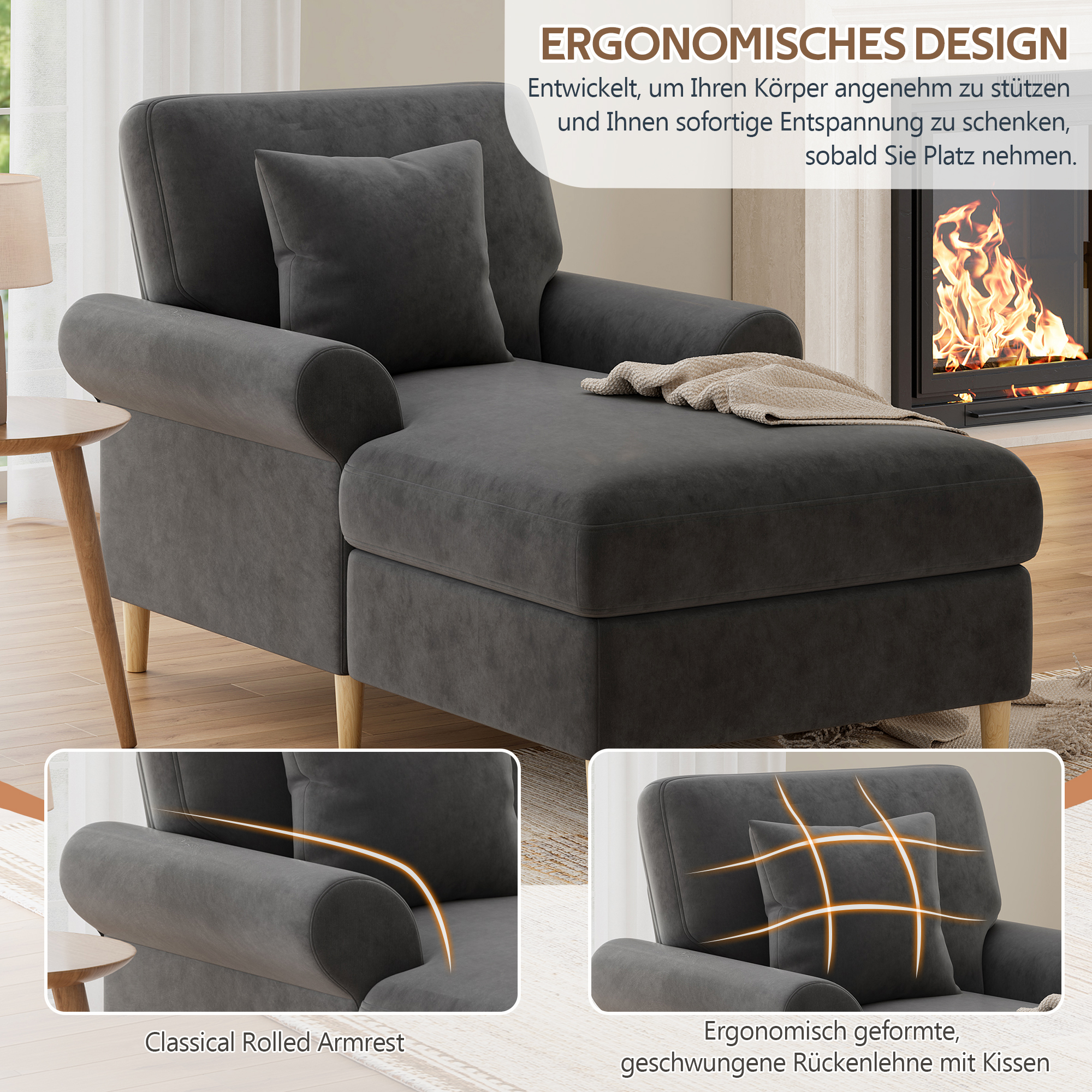 Détail du fauteuil convertible
