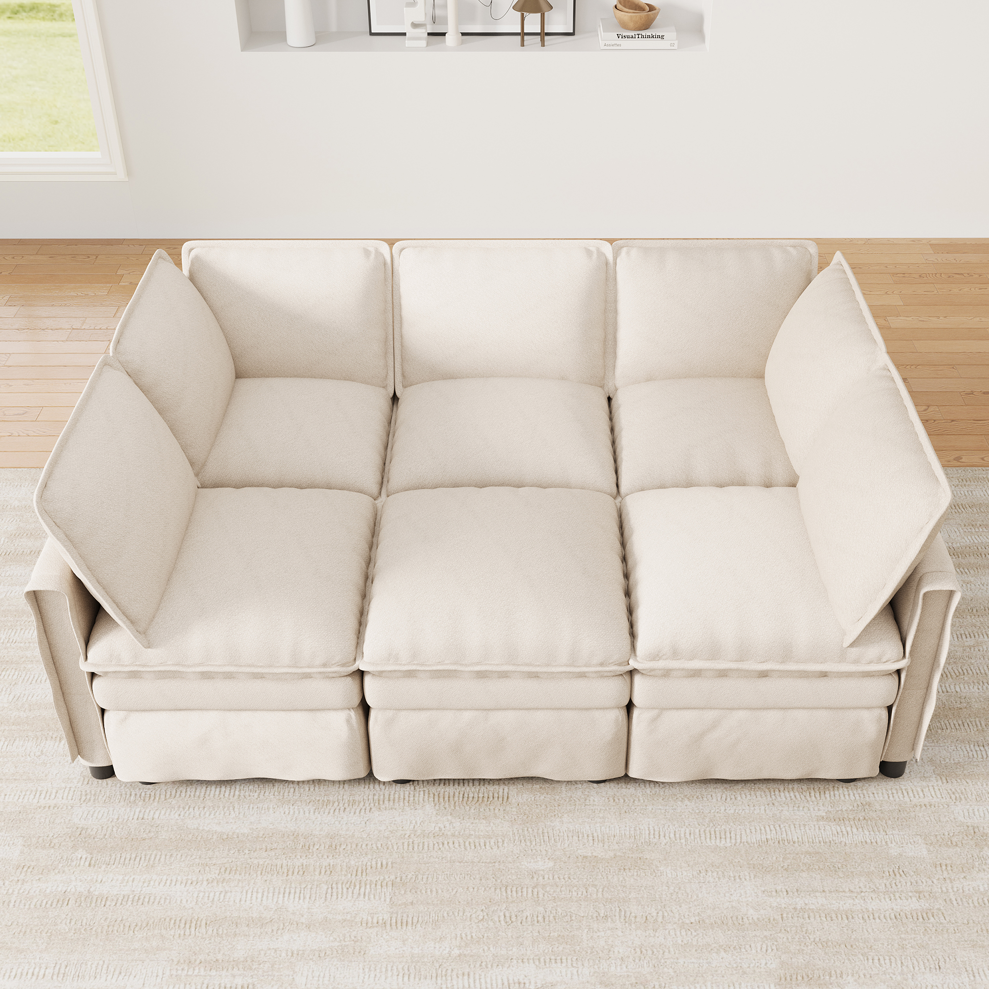 Vue complémentaire 5 du canapé beige