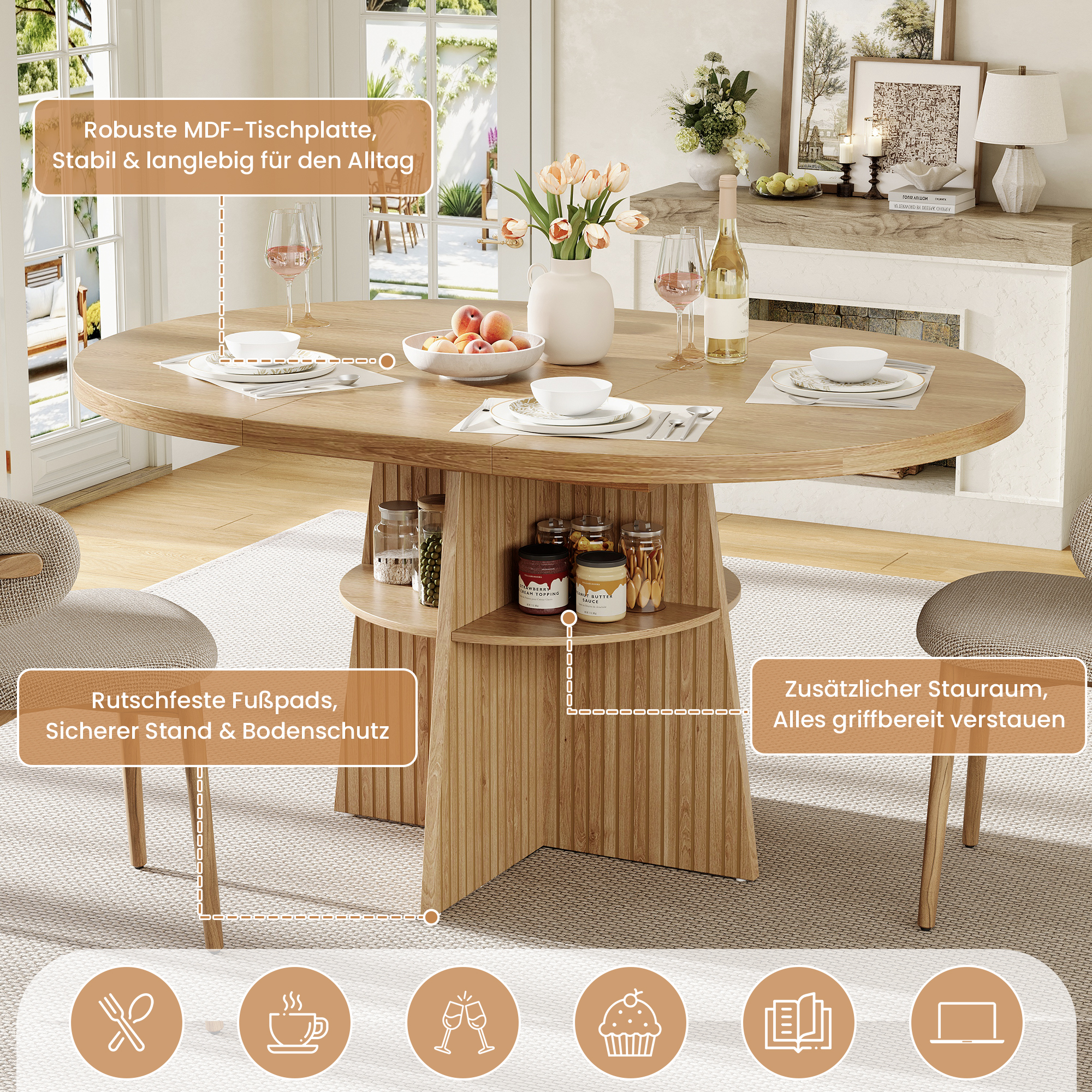 Détail du table à manger