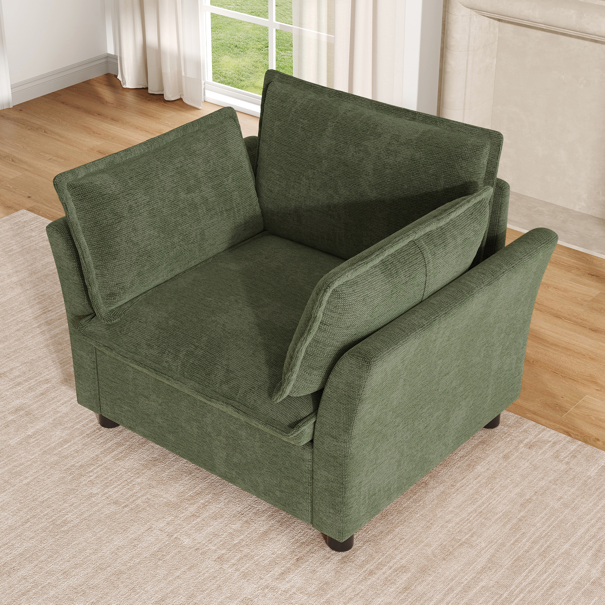 Moderner Einzel-Sessel mit Armlehnen, Lesesessel, 