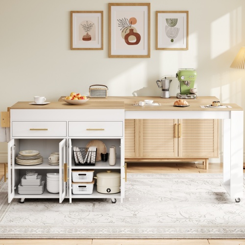Îlot de cuisine extensible