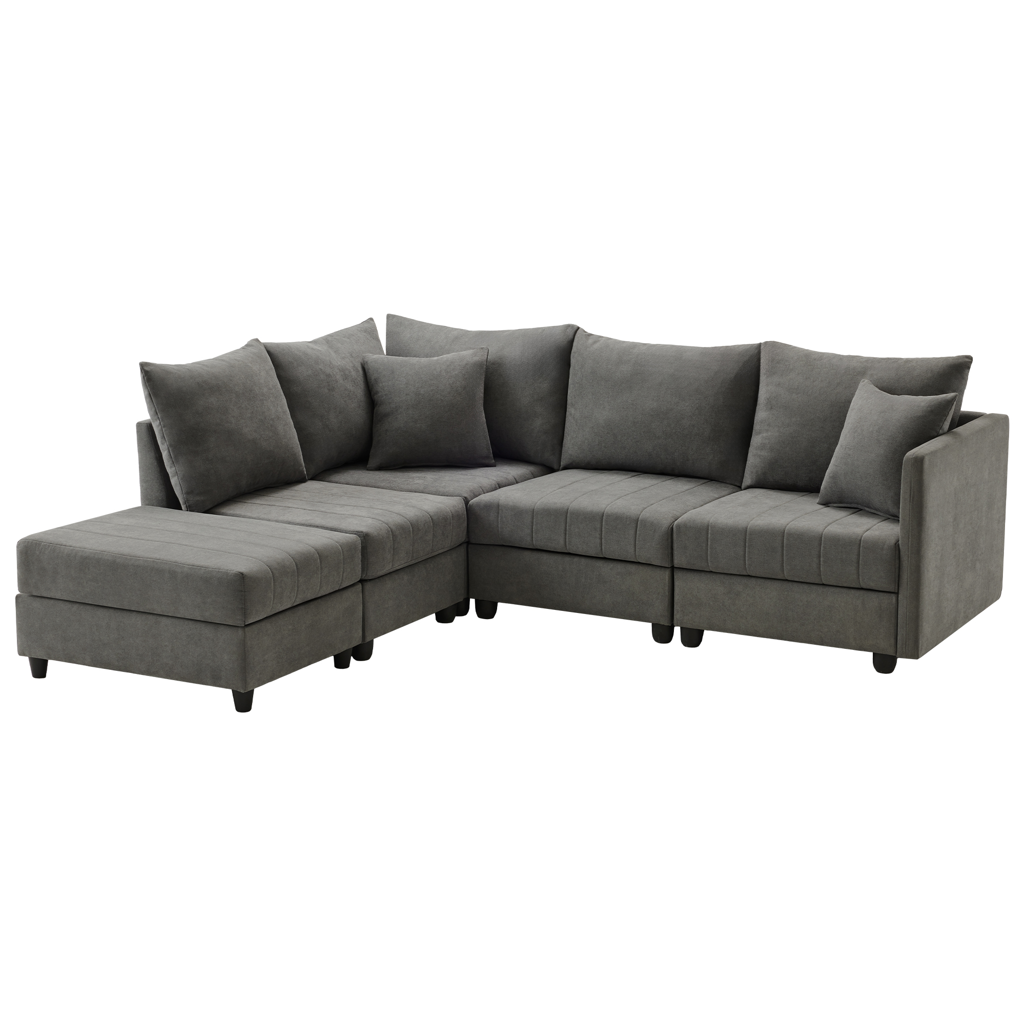 Confort canapé coton lin gris